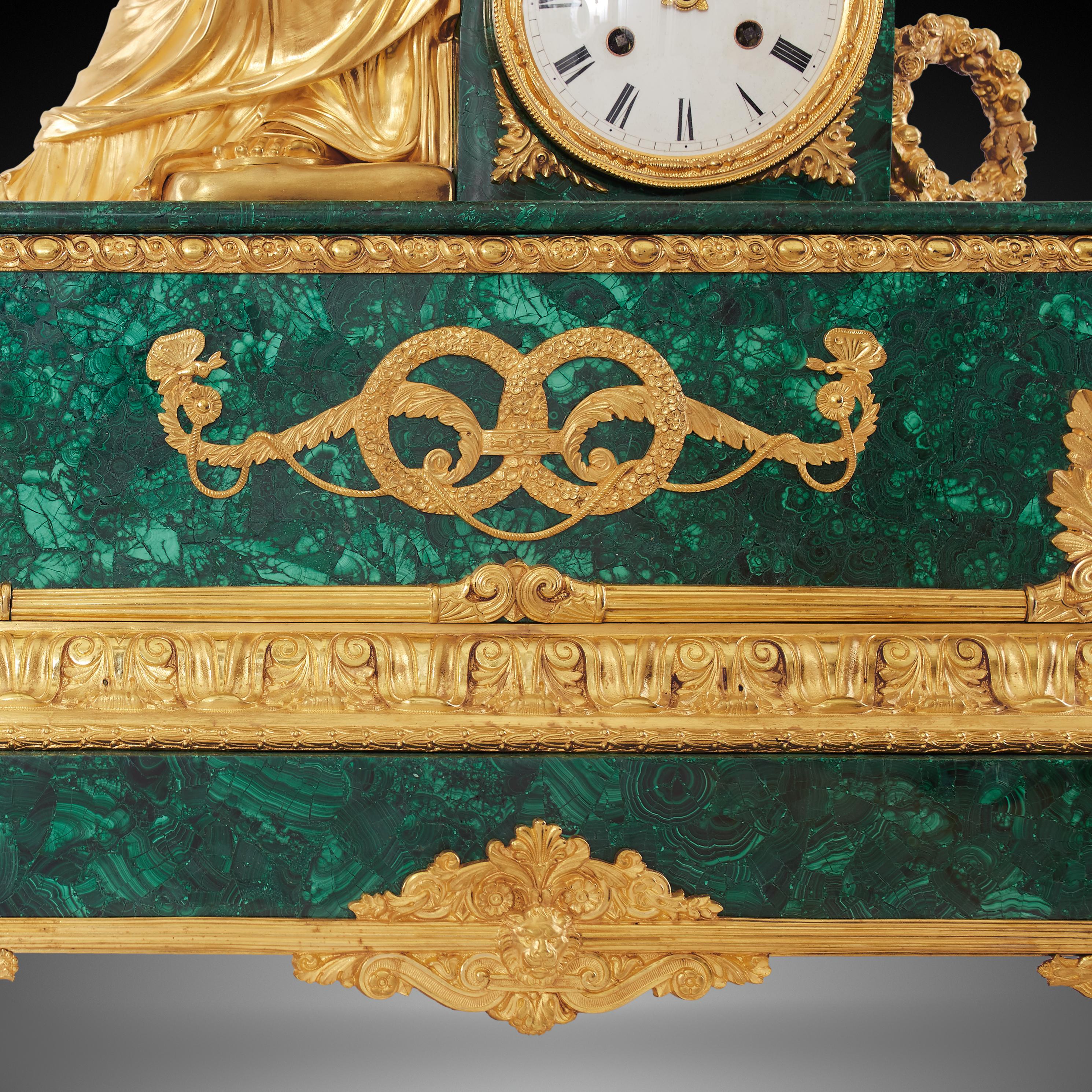 Mantel Clock 19th Century, Louis Philippe Charles X Style In Good Condition For Sale In Warsaw, PL