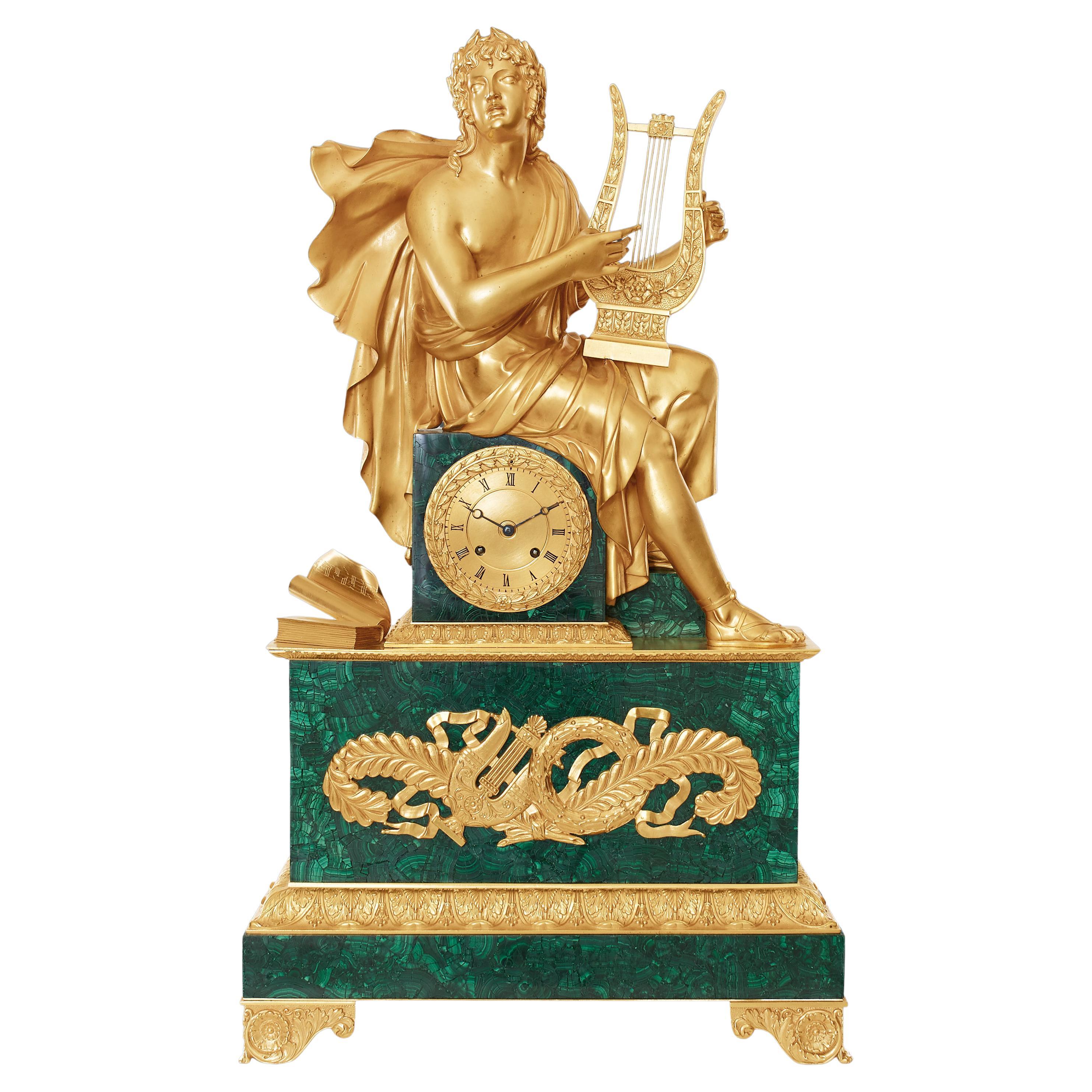 Mantel Clock 19th Century, Louis Philippe Charles X Style For Sale