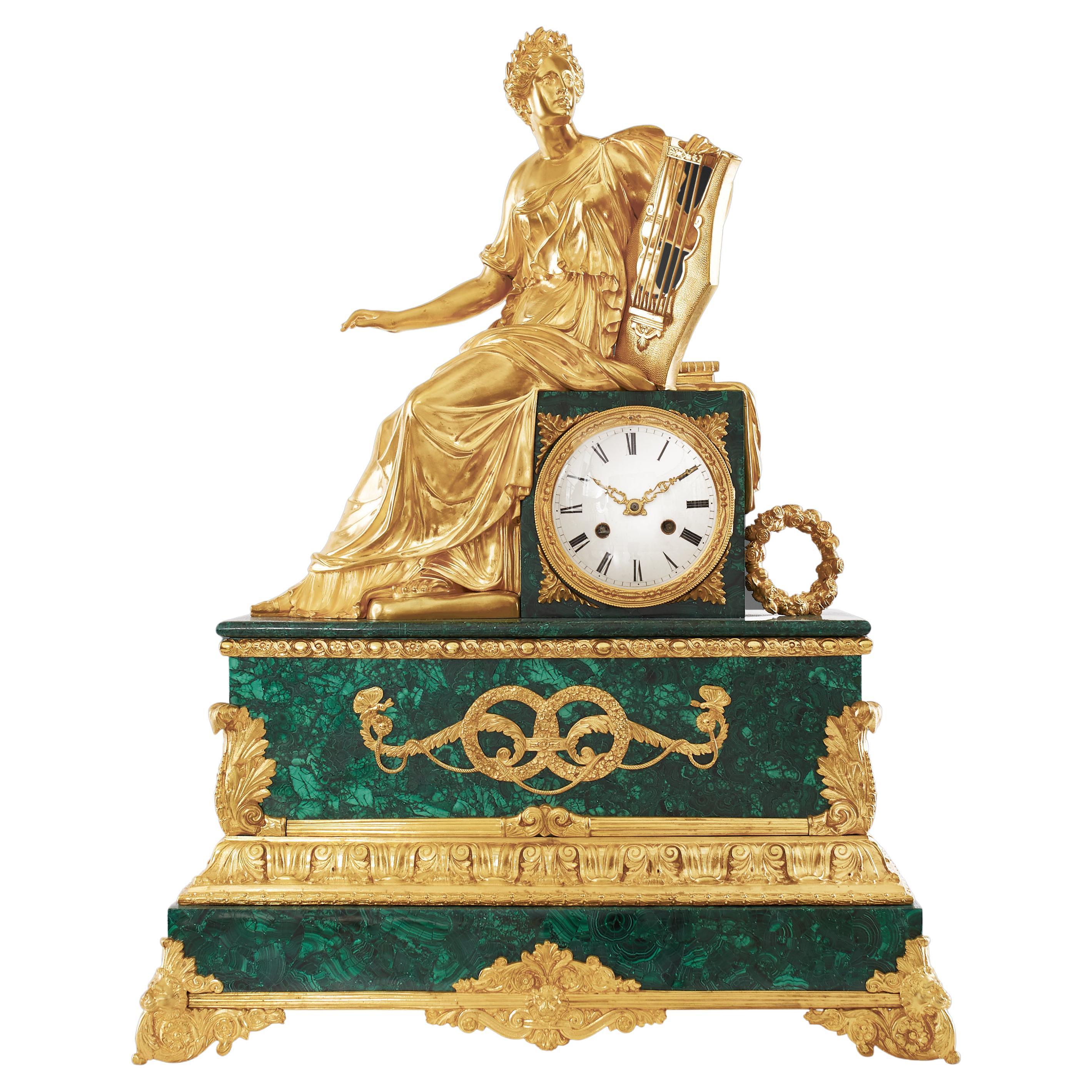 Pendule de cheminée du 19ème siècle, style Louis Philippe Charles X