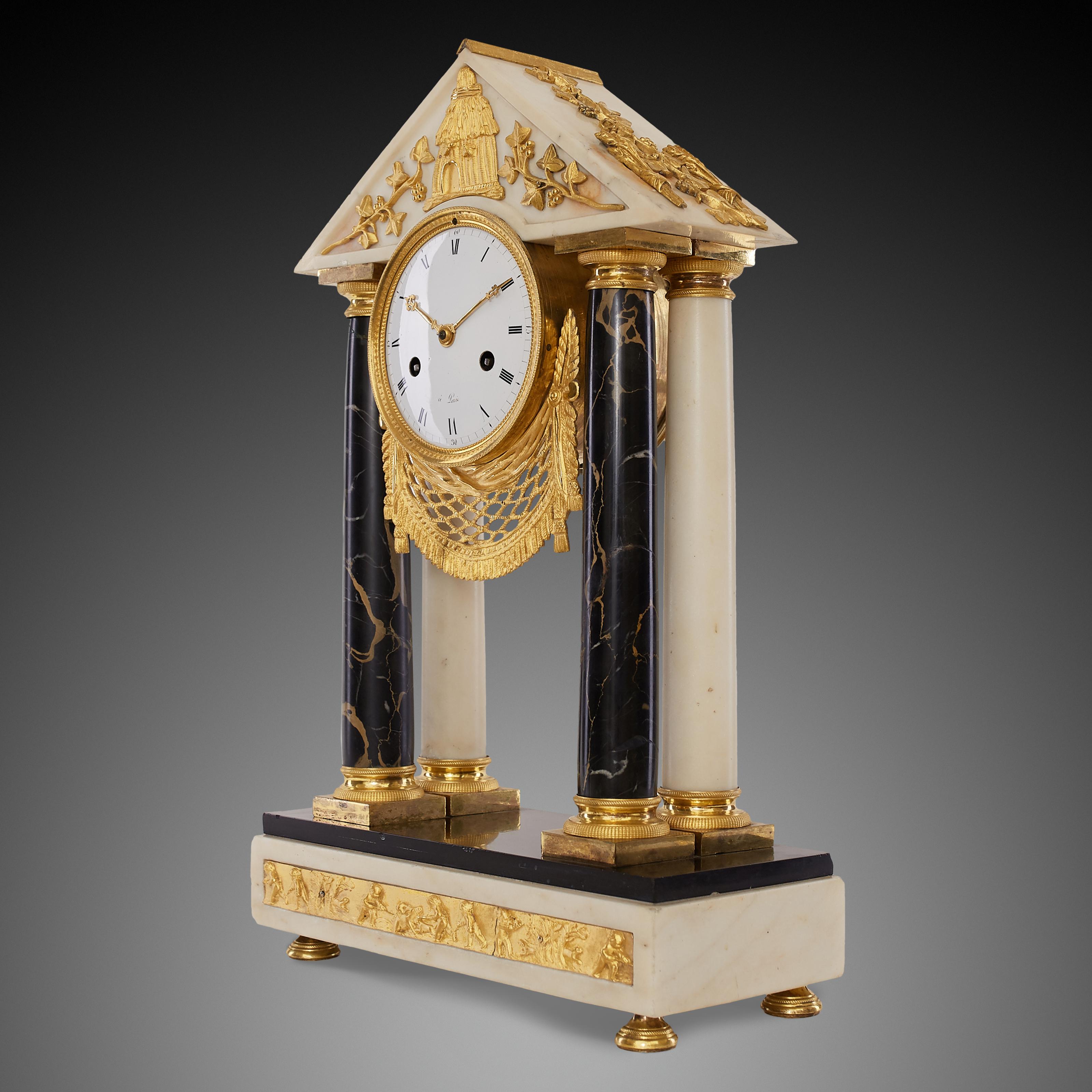 The clock is in excellent and perfect working condition. In addition, it was recently cleaned and serviced by a professional clockmaker who specializes in maintaining museums in Poland.