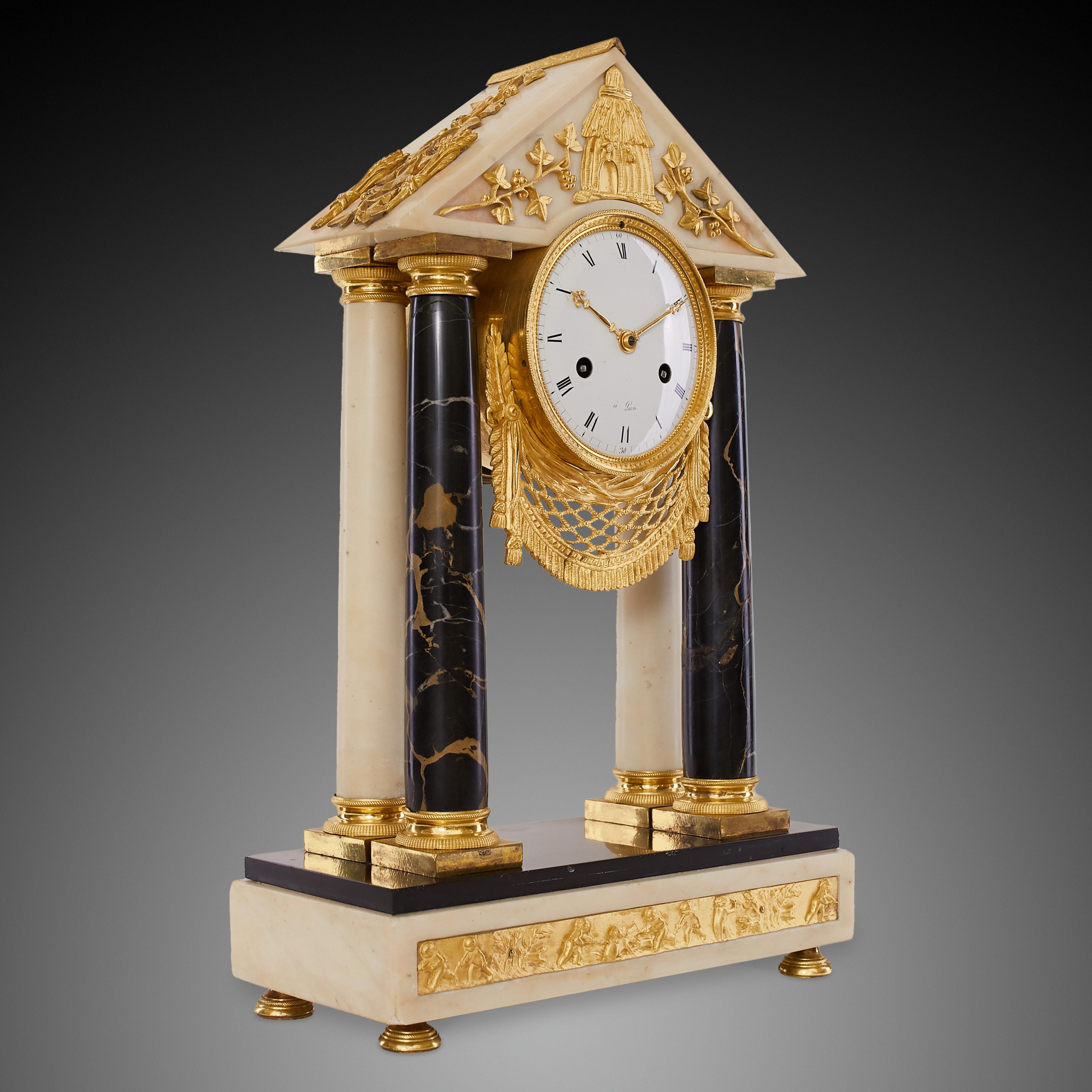 French Mantel Clock 19th Century Louis XV Period For Sale