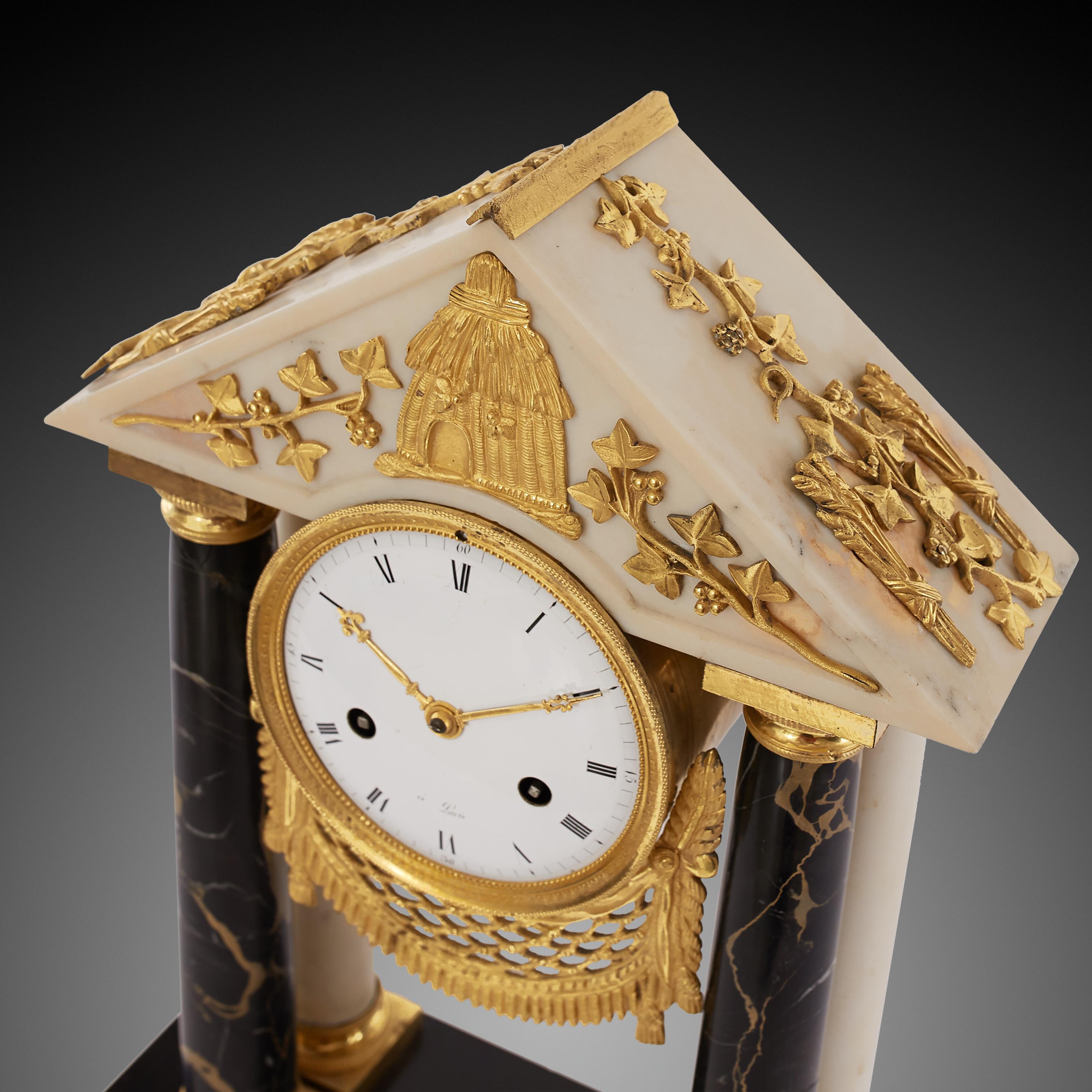 Bronze Mantel Clock 19th Century Louis XV Period For Sale