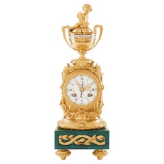 Pendule de cheminée du 19ème siècle d'époque Louis XVI par Deniere Paris