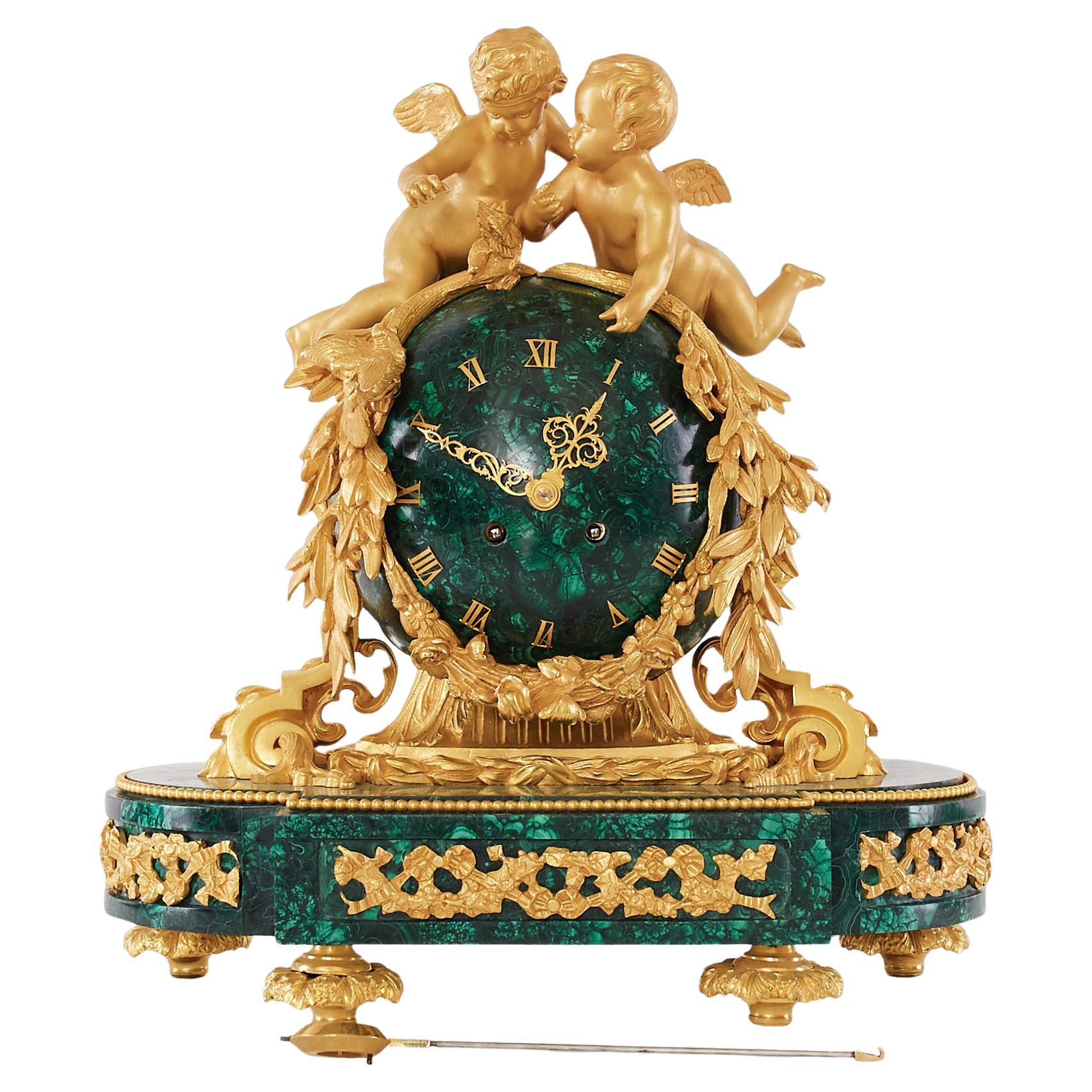 Mantel Clock 19th Century Louis XVI Period by Edumoulinry À Paris