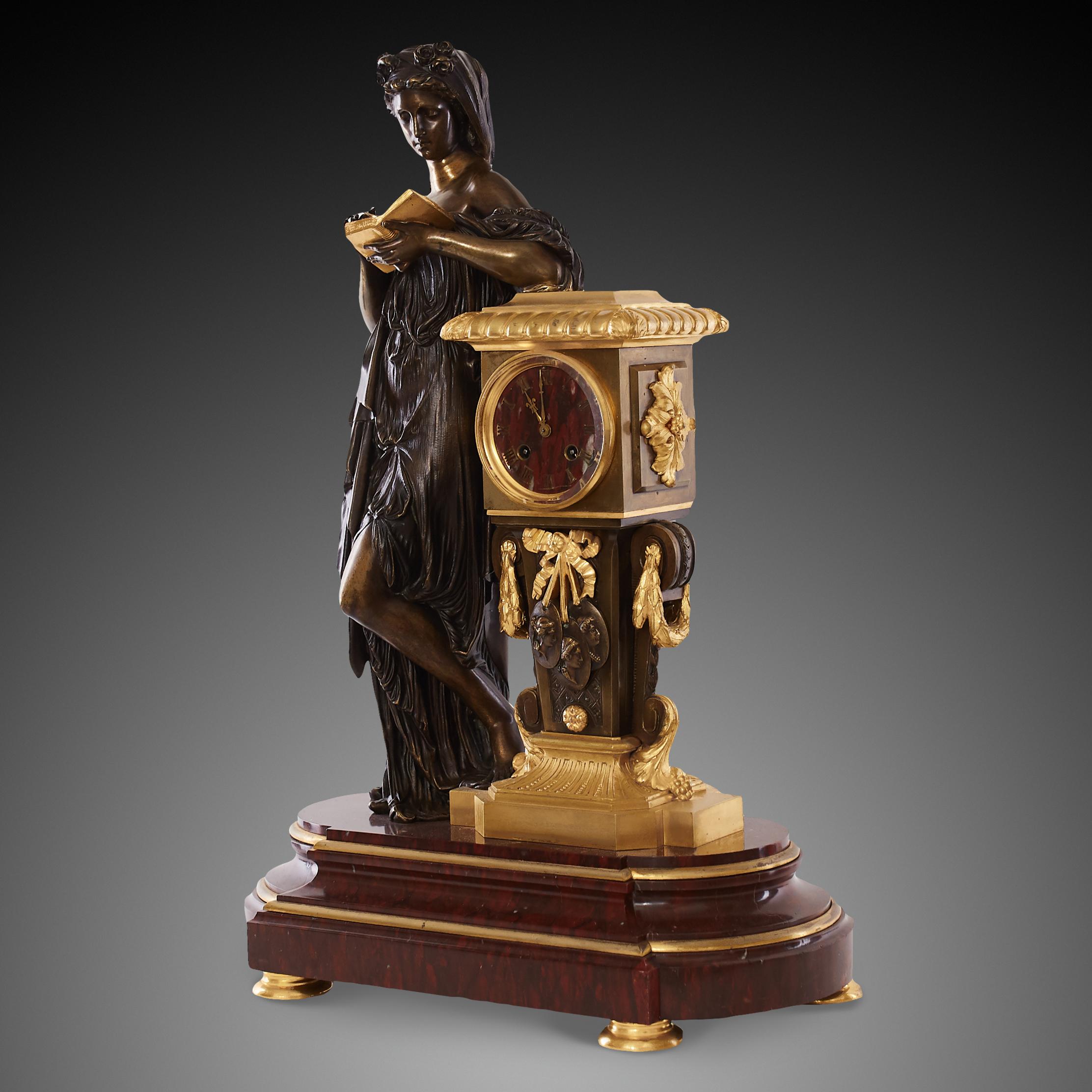 French Mantel Clock 19th Century Napoleon III