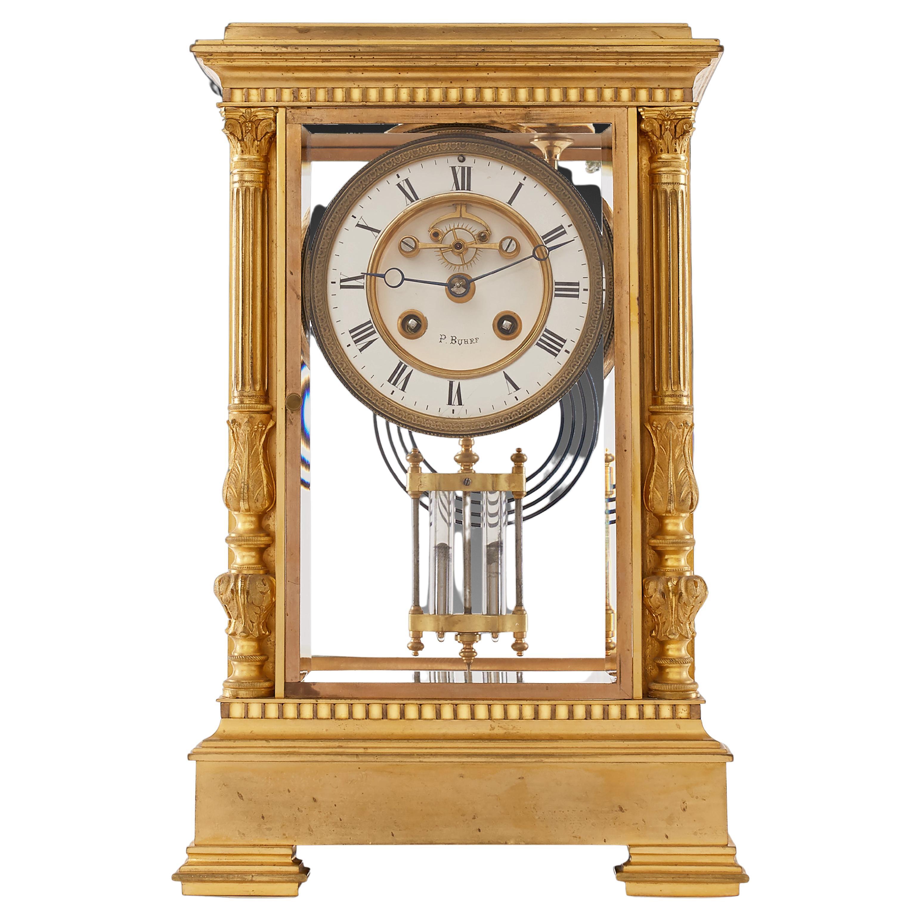 Mantel Clock 19th Century Napoleon III Period by P.Buhrf