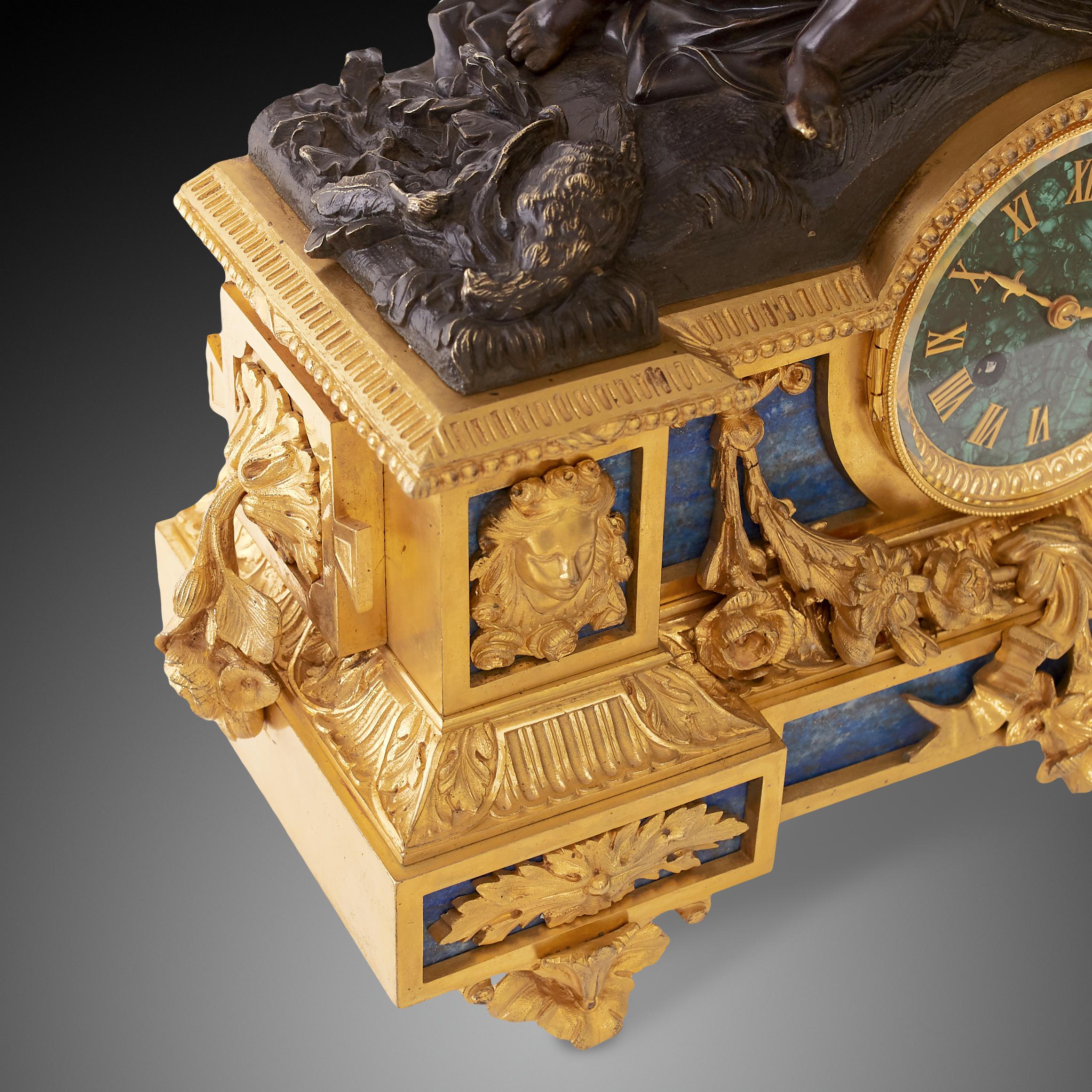 Mantel Clock 19th Century Napoleon III Period For Sale 2
