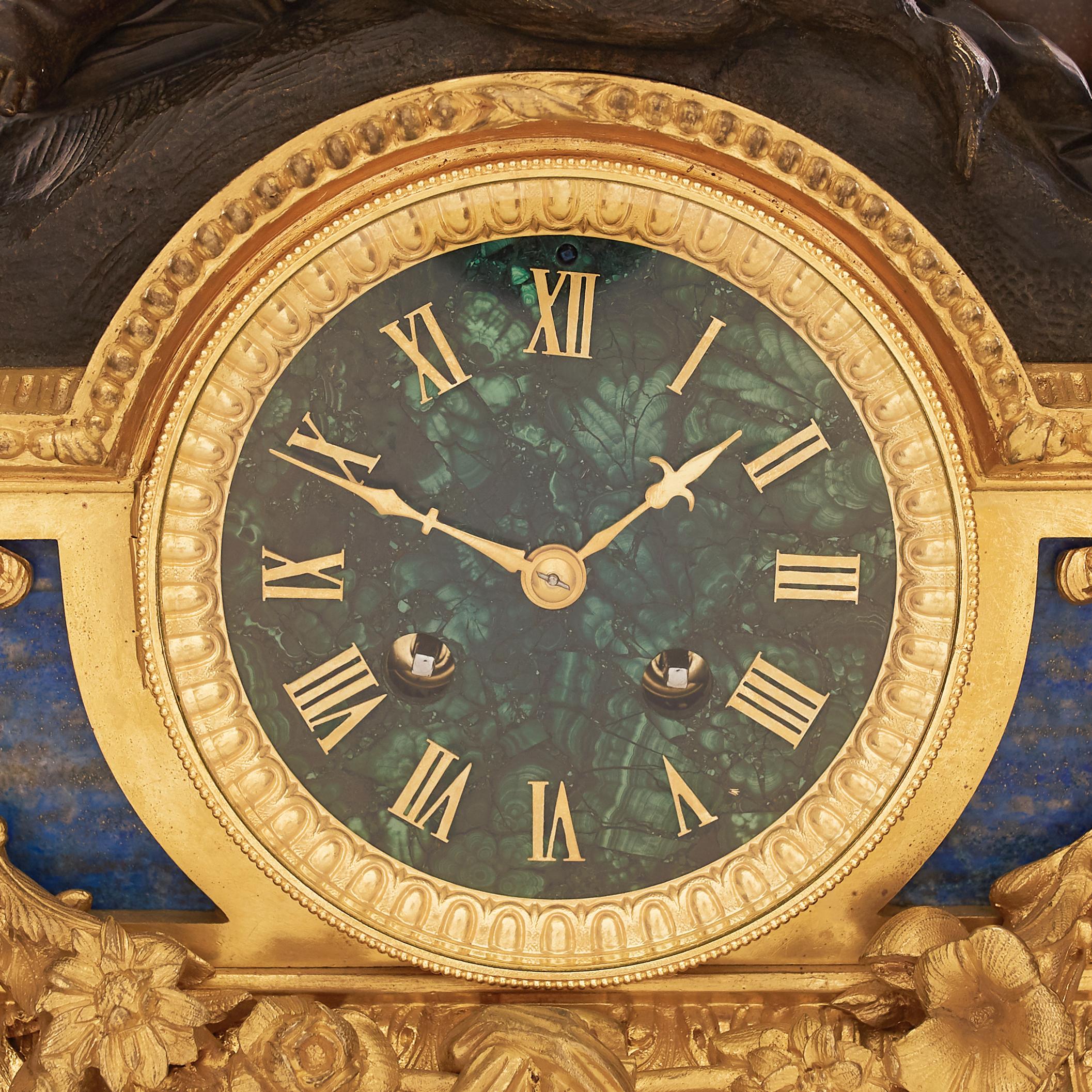 Mantel Clock 19th Century Napoleon III Period For Sale 4