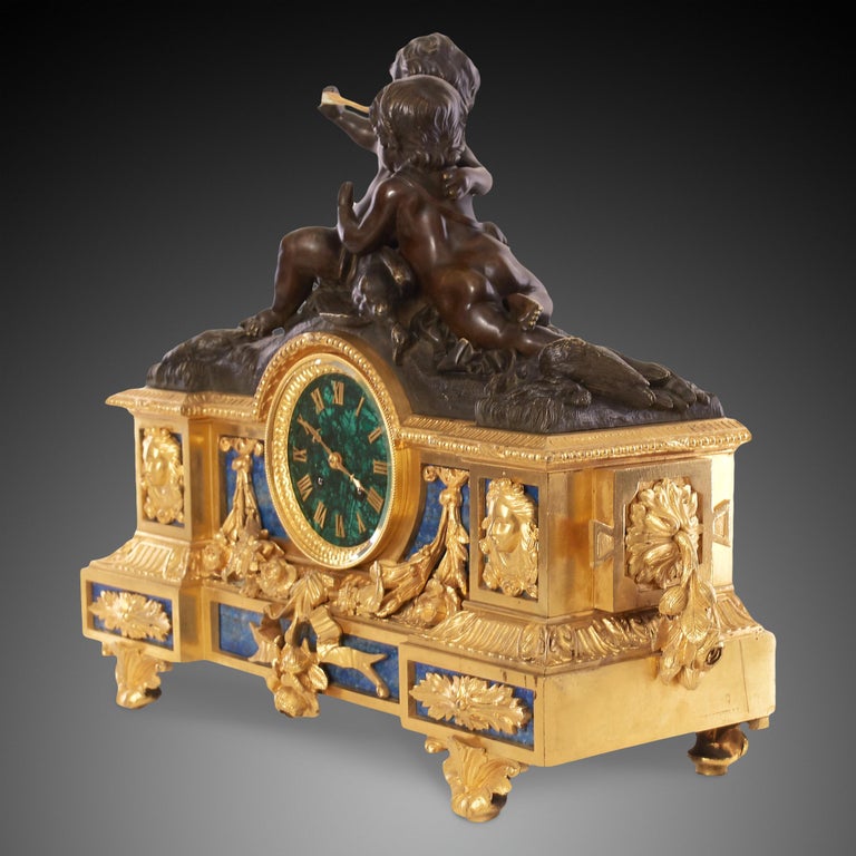 Mantel Clock 19th Century Napoleon III Period For Sale 5