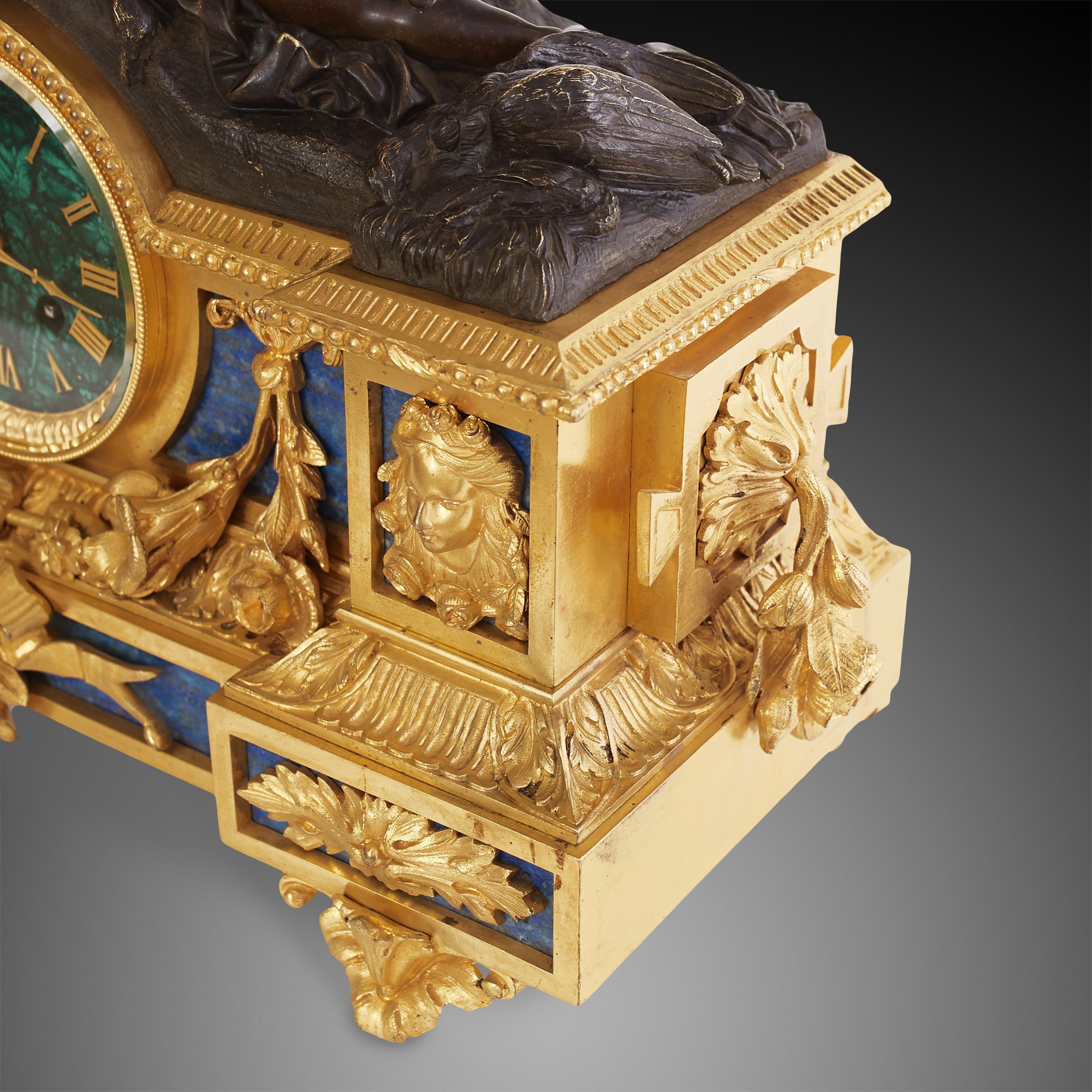Mantel Clock 19th Century Napoleon III Period For Sale 4