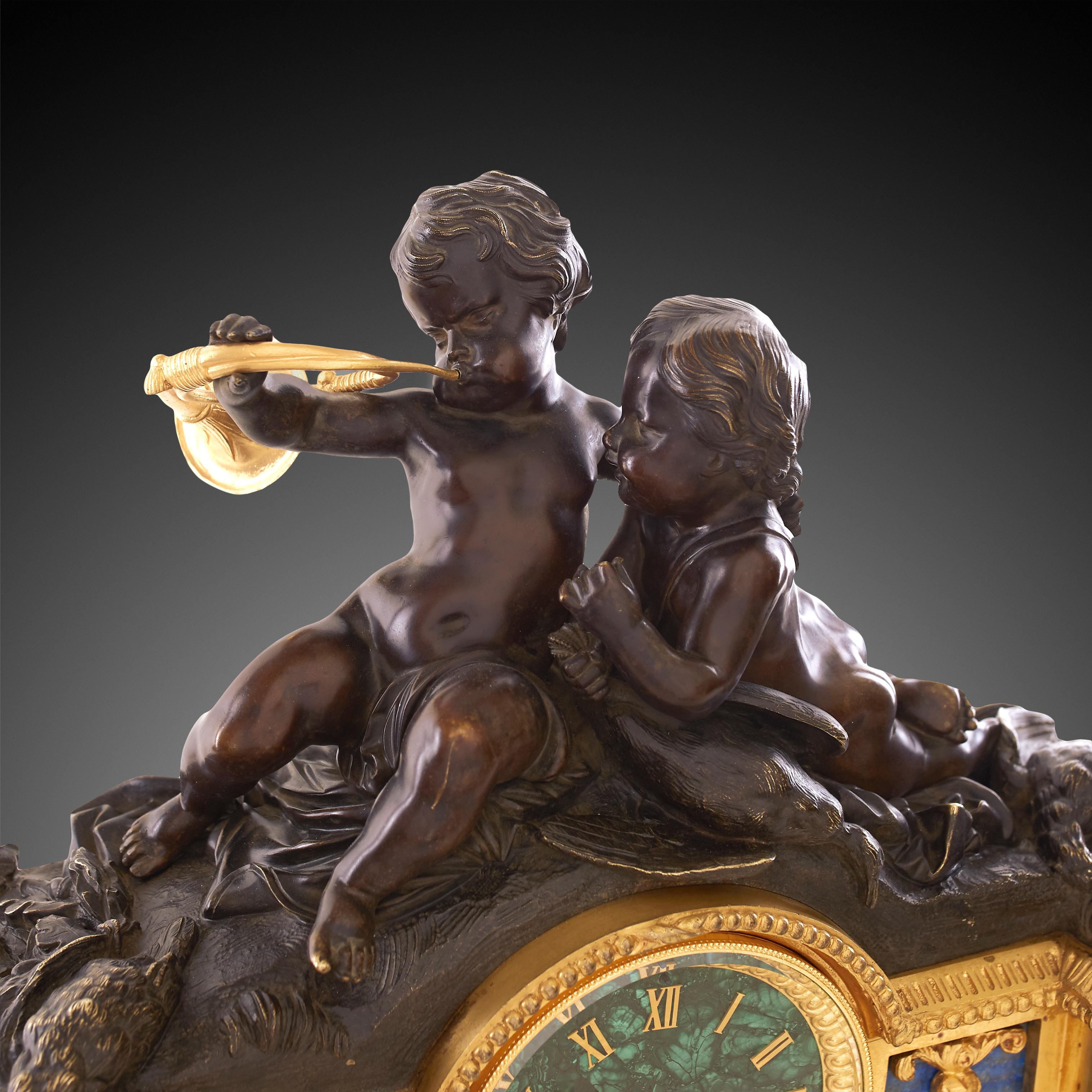 Mantel clock 19th century Napoleon III period.