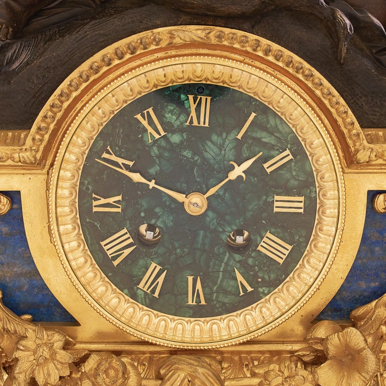 French Mantel Clock 19th Century Napoleon III Period For Sale