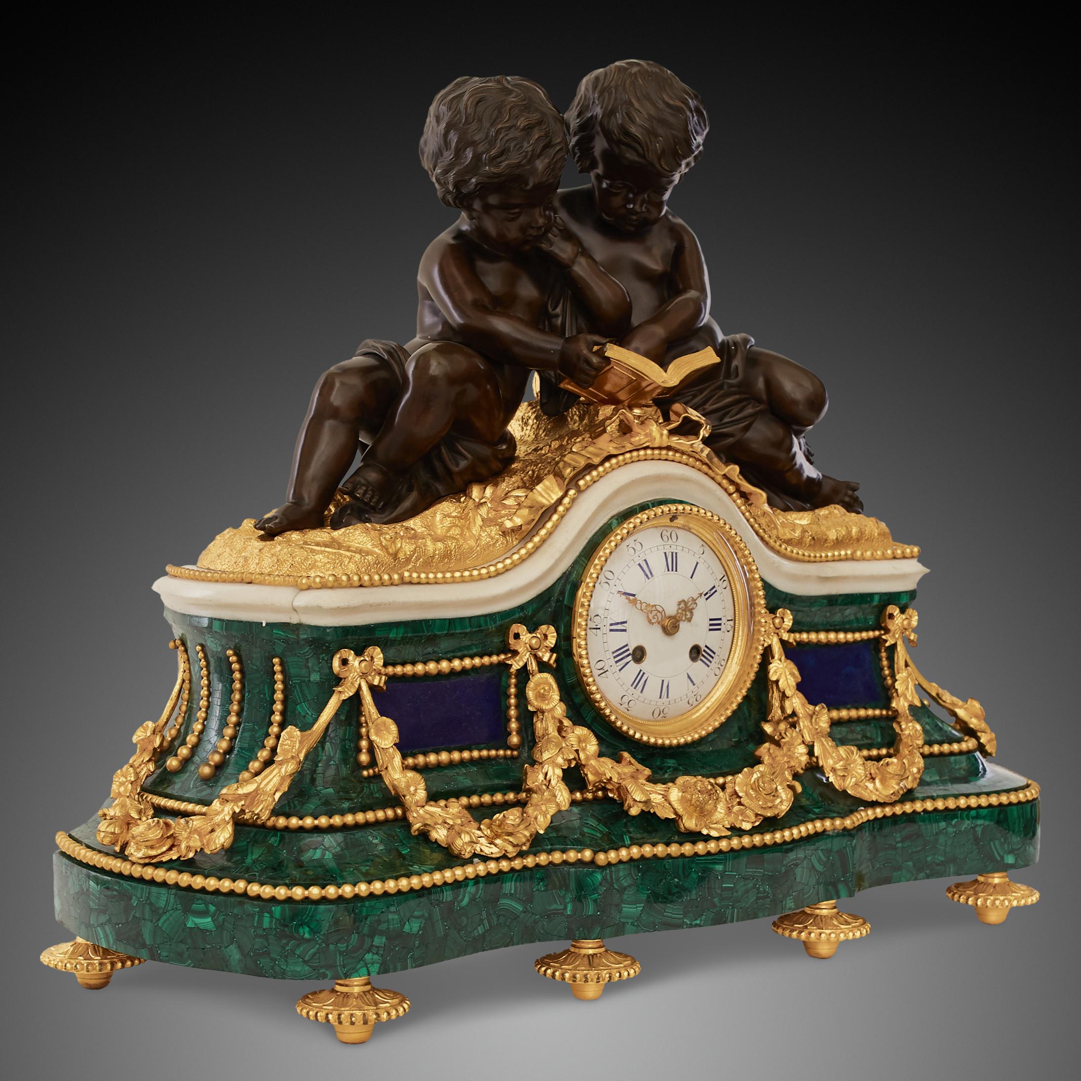French Mantel Clock, 19th Century, Napoleon III Period For Sale