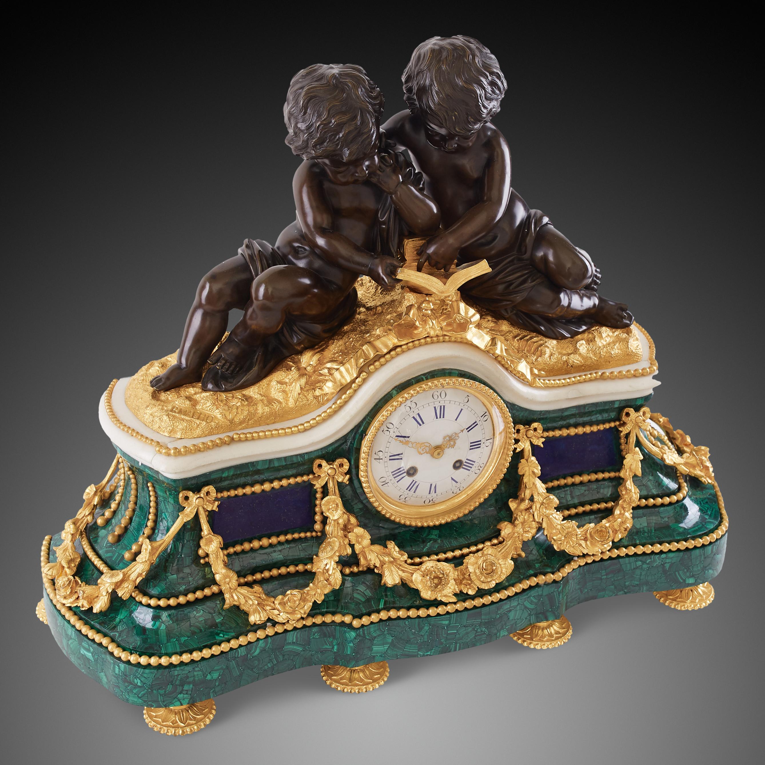 Gilt Mantel Clock, 19th Century, Napoleon III Period For Sale