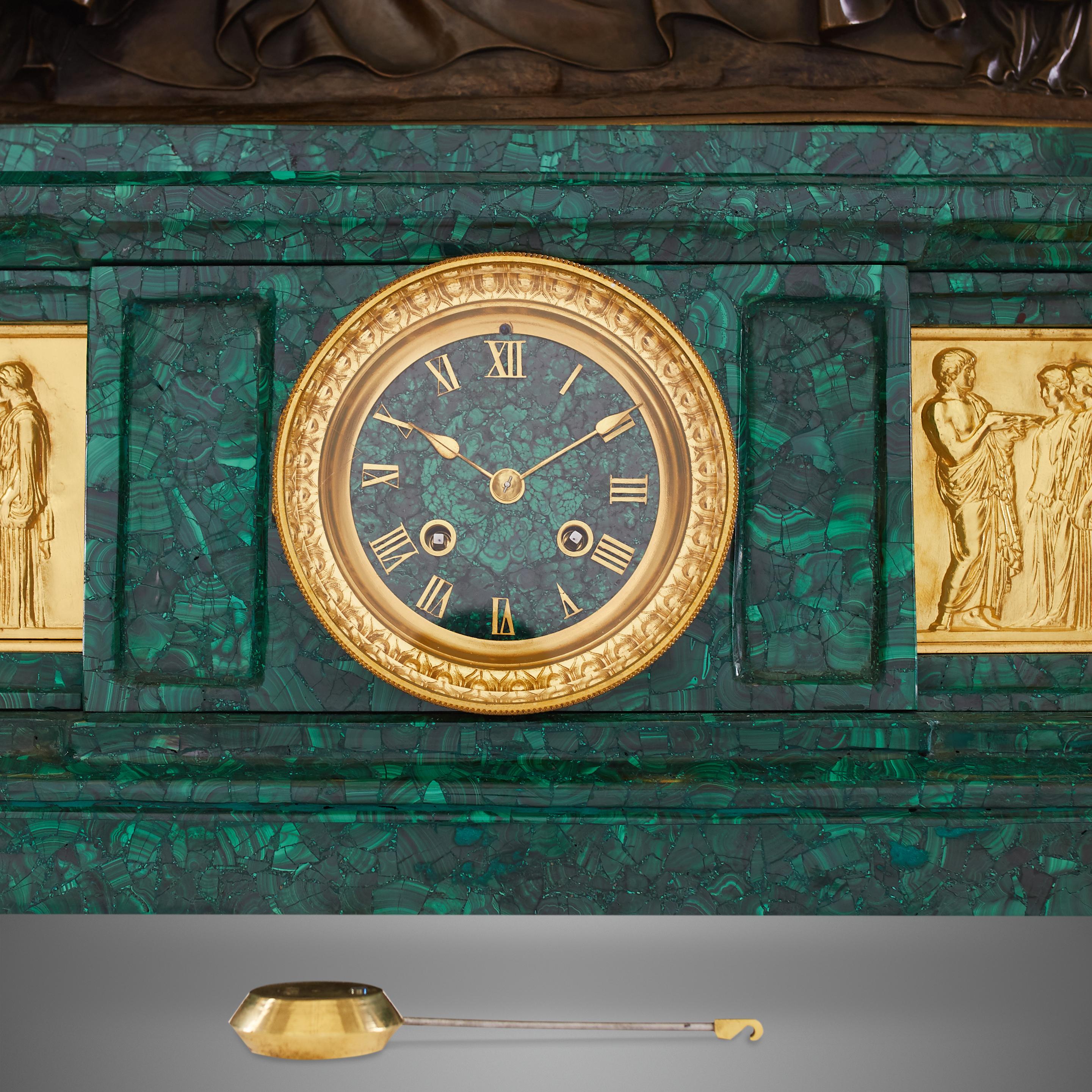 Gilt Mantel Clock 19th Century Napoleon III Period