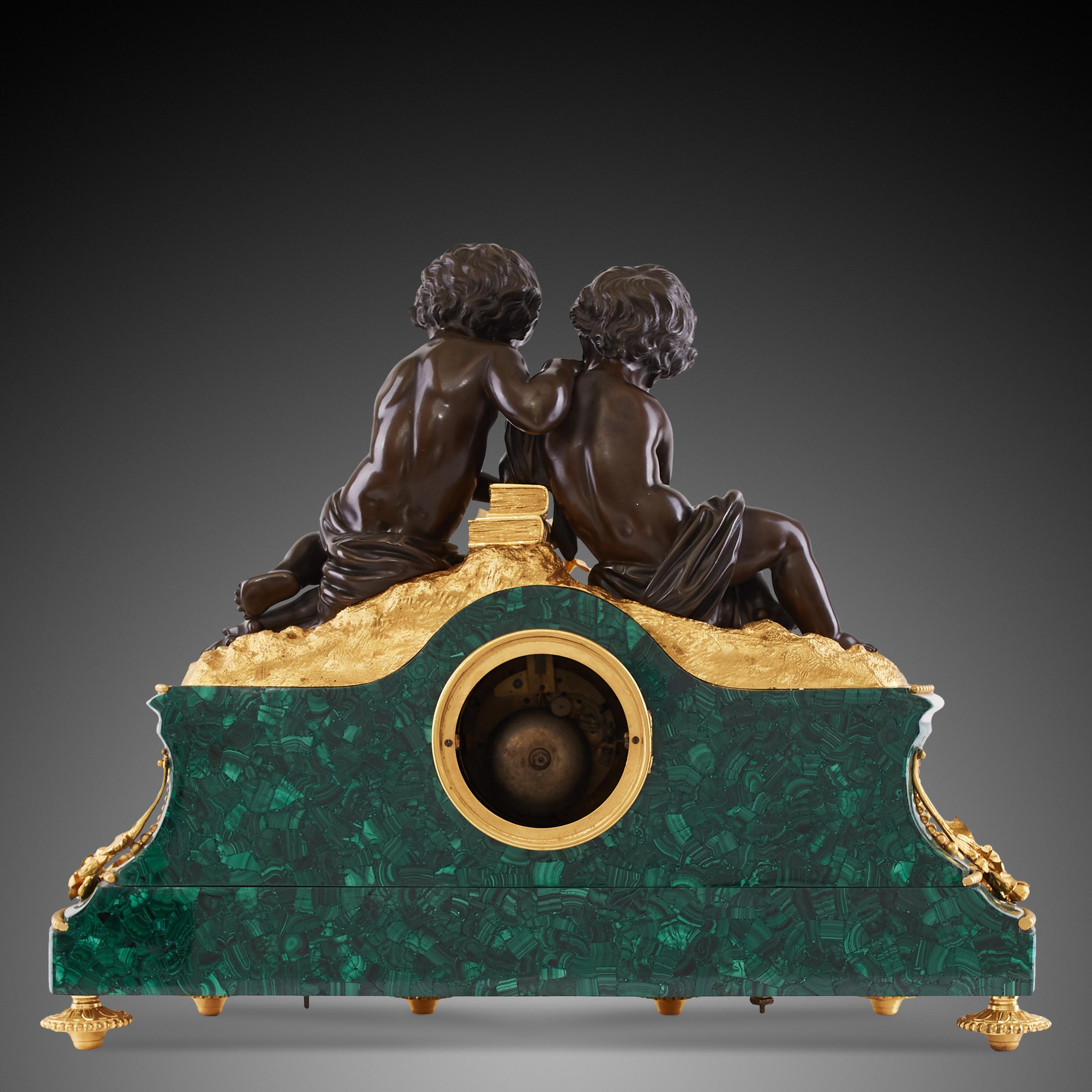 Mantel Clock, 19th Century, Napoleon III Period In Good Condition For Sale In Warsaw, PL