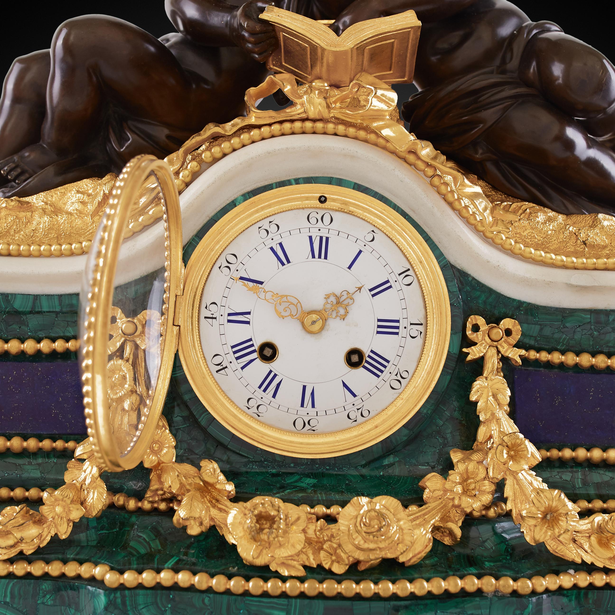 Bronze Mantel Clock, 19th Century, Napoleon III Period For Sale