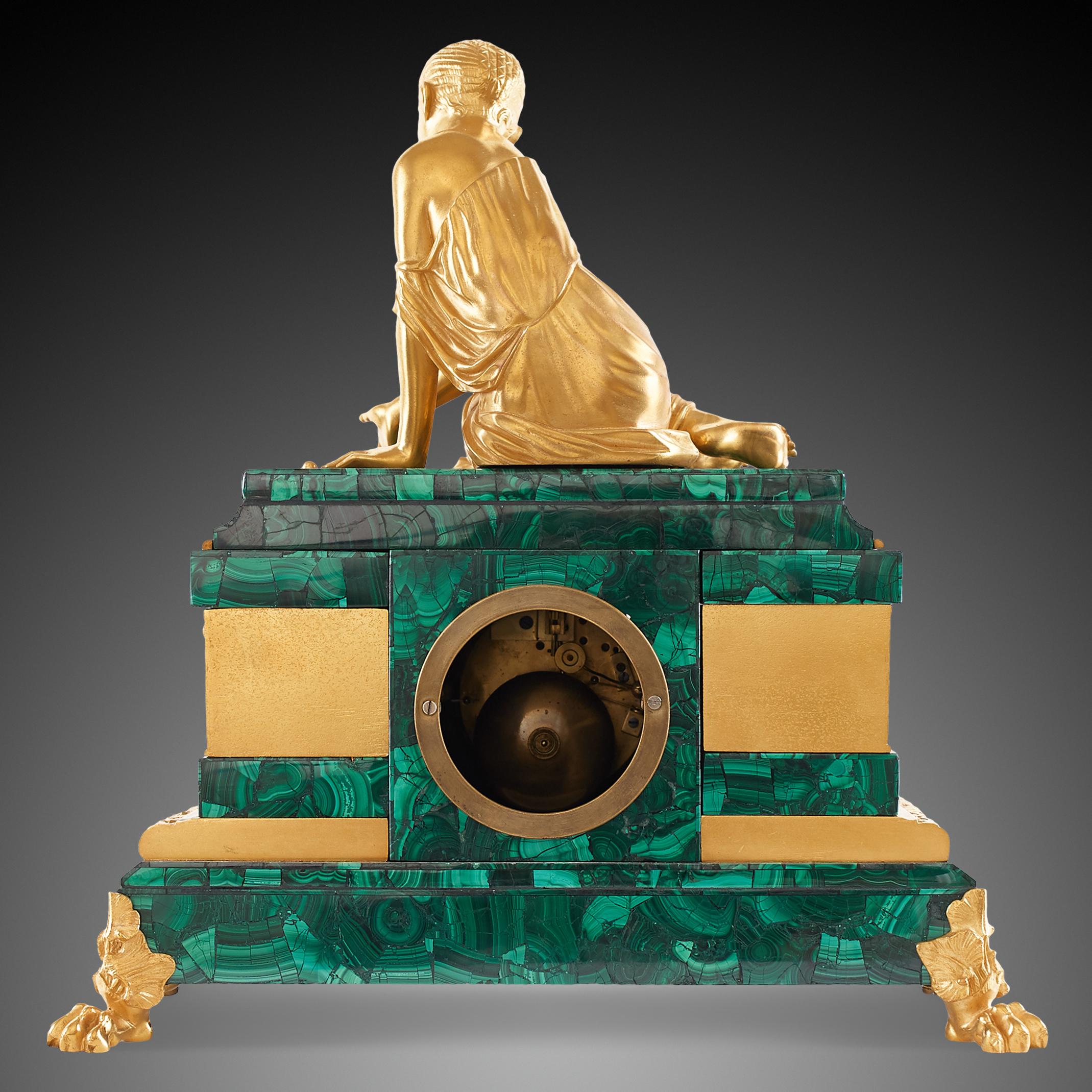 Bronze Mantel Clock 19th Century, Napoleon III Period