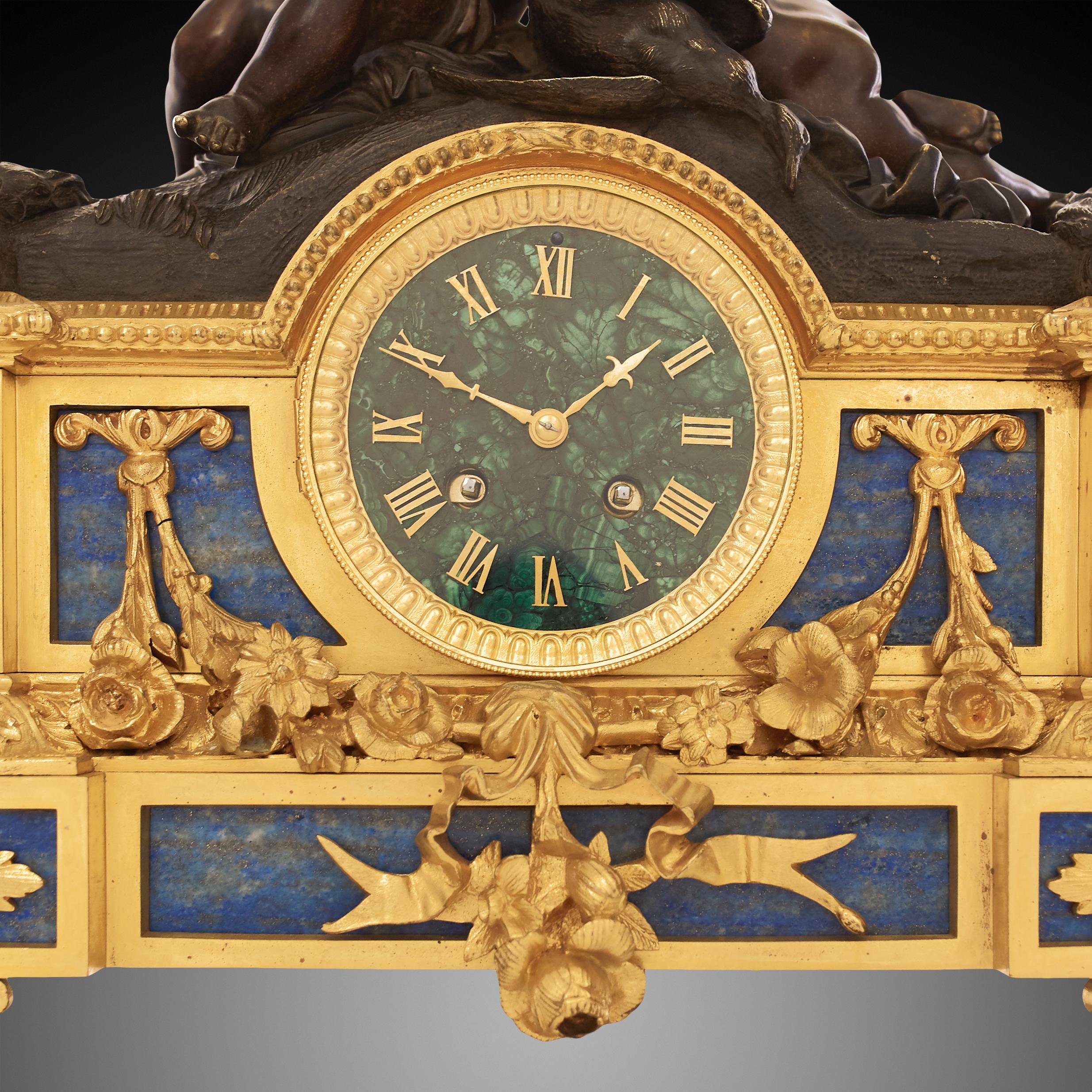Mantel Clock 19th Century Napoleon III Period For Sale 3