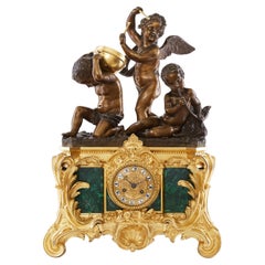 Mantel Clock 19th Century Napoleon III Period Style Rococo