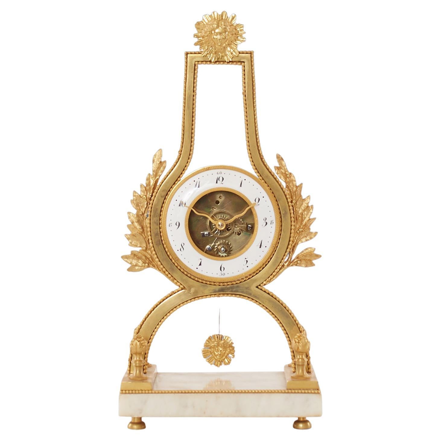 Mantel Clock 19th Century, Styl Empire
