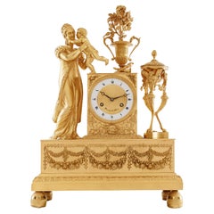 Mantel Clock 19th Century Styl Empire by Bonieris À Paris