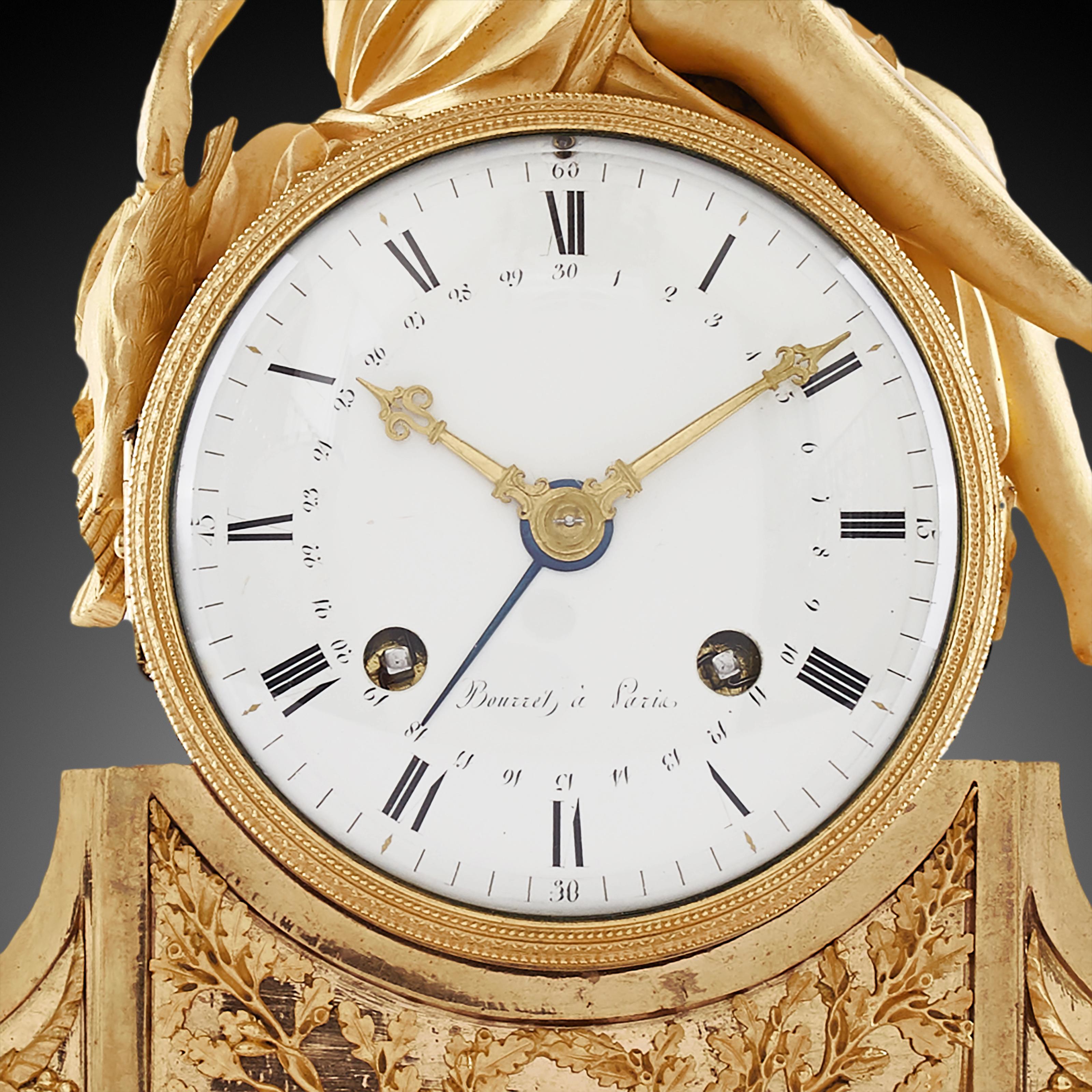 Horloge de cheminée 19ème siècle Styl Empire by Bouzzeb À Paris en vente 2