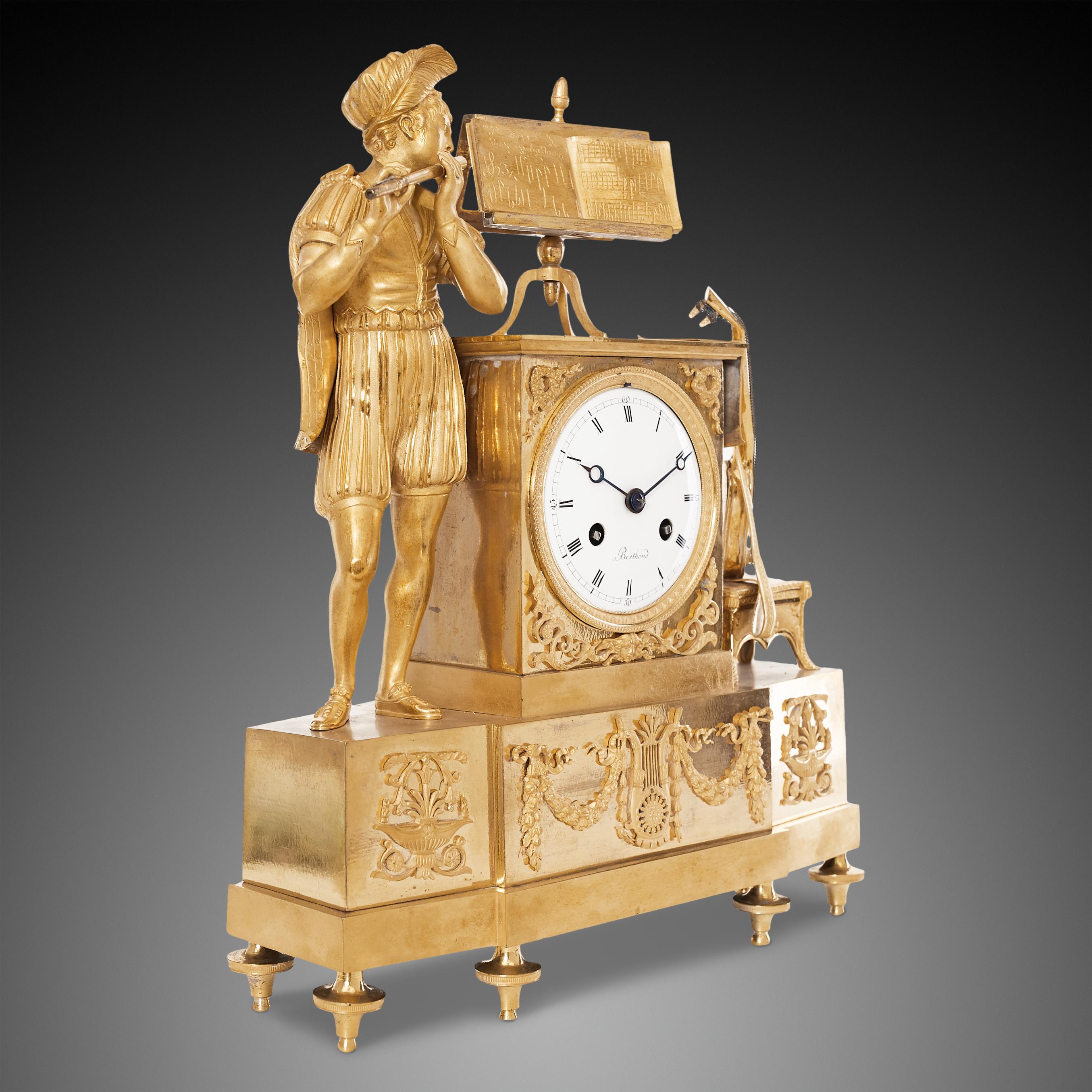 Louis XVI  Mantel Clock 19th Century Styl Empire by Ferdinand Berthoud À Paris For Sale