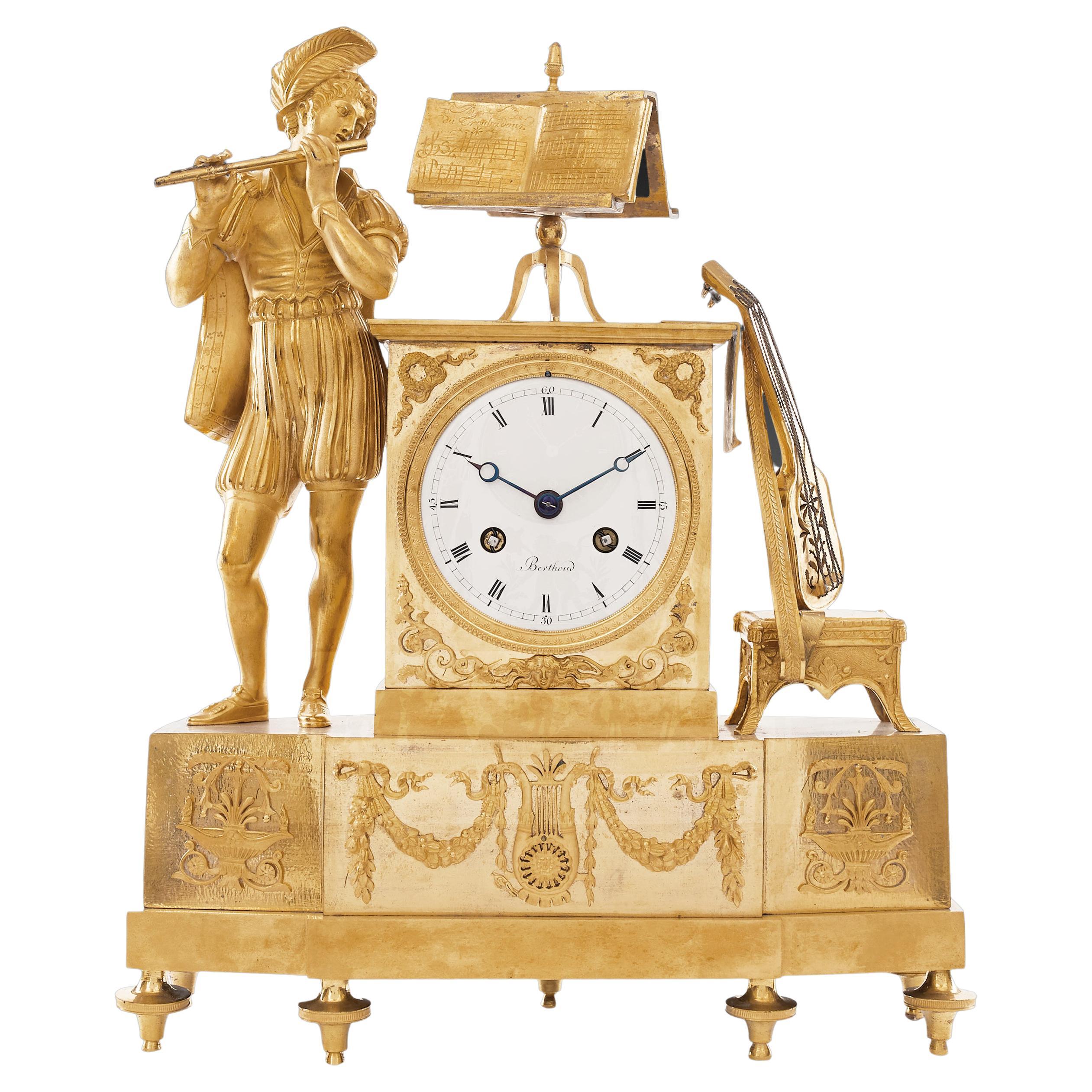  Mantel Clock 19th Century Styl Empire by Ferdinand Berthoud À Paris