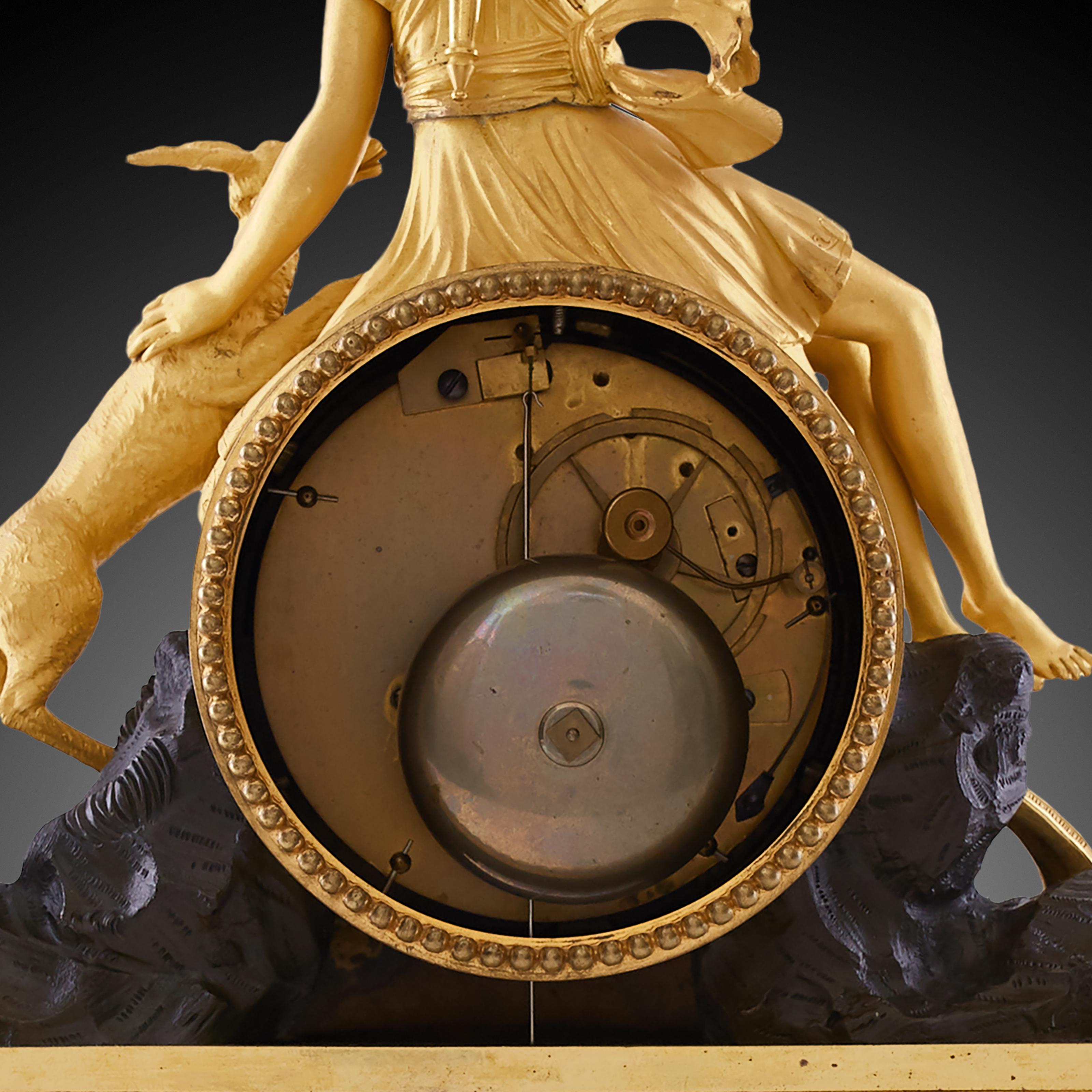 French Mantel Clock 19th Century Styl Empire by Leroy à Paris For Sale