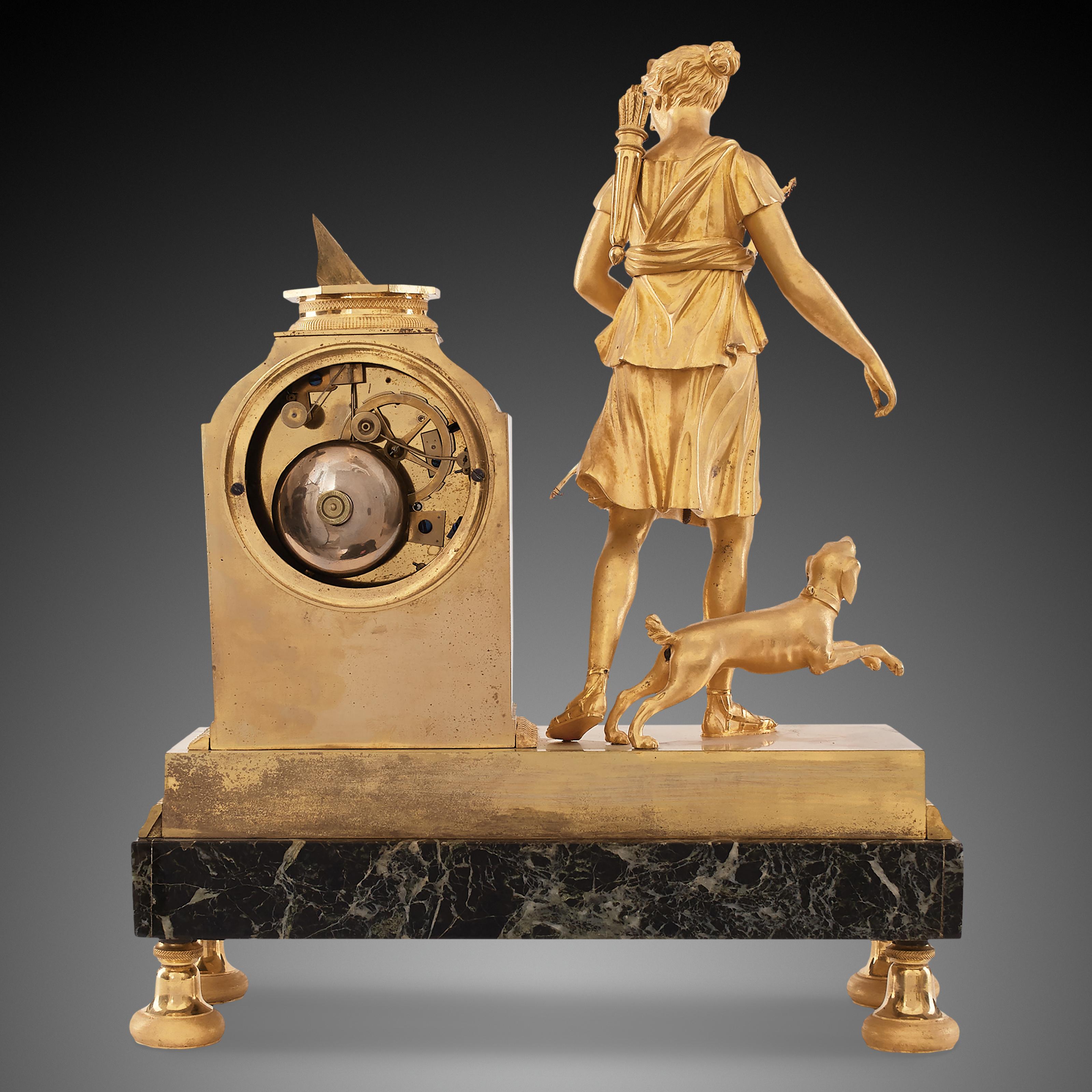 Mantel Clock 19th Century Styl Empire by Verdiere À Paris In Excellent Condition In Warsaw, PL