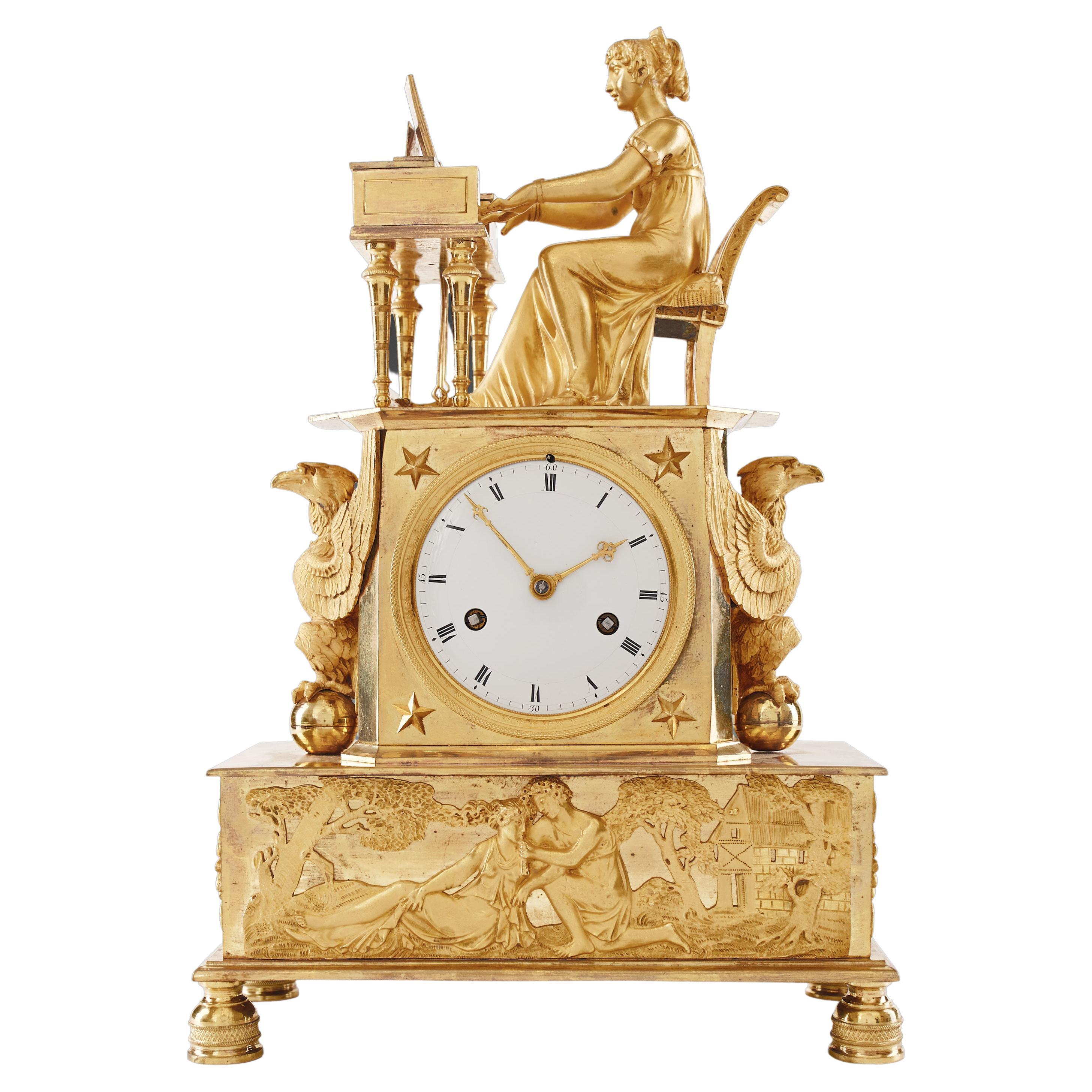 Mantel Clock 19th Century Styl Empire