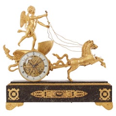 Antique Mantel Clock 19th Century, Style Empire