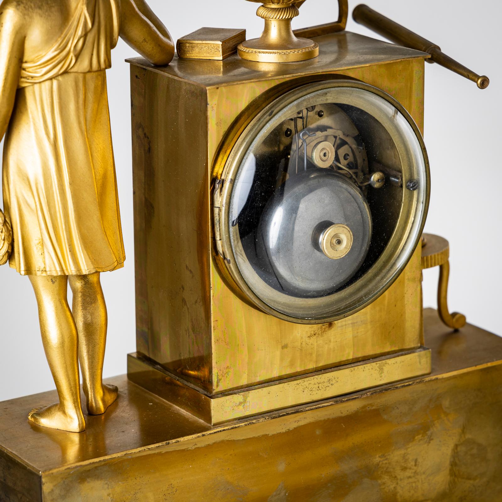 Mantel Clock, Allegory of the Sciences, France around 1830 In Good Condition For Sale In Greding, DE