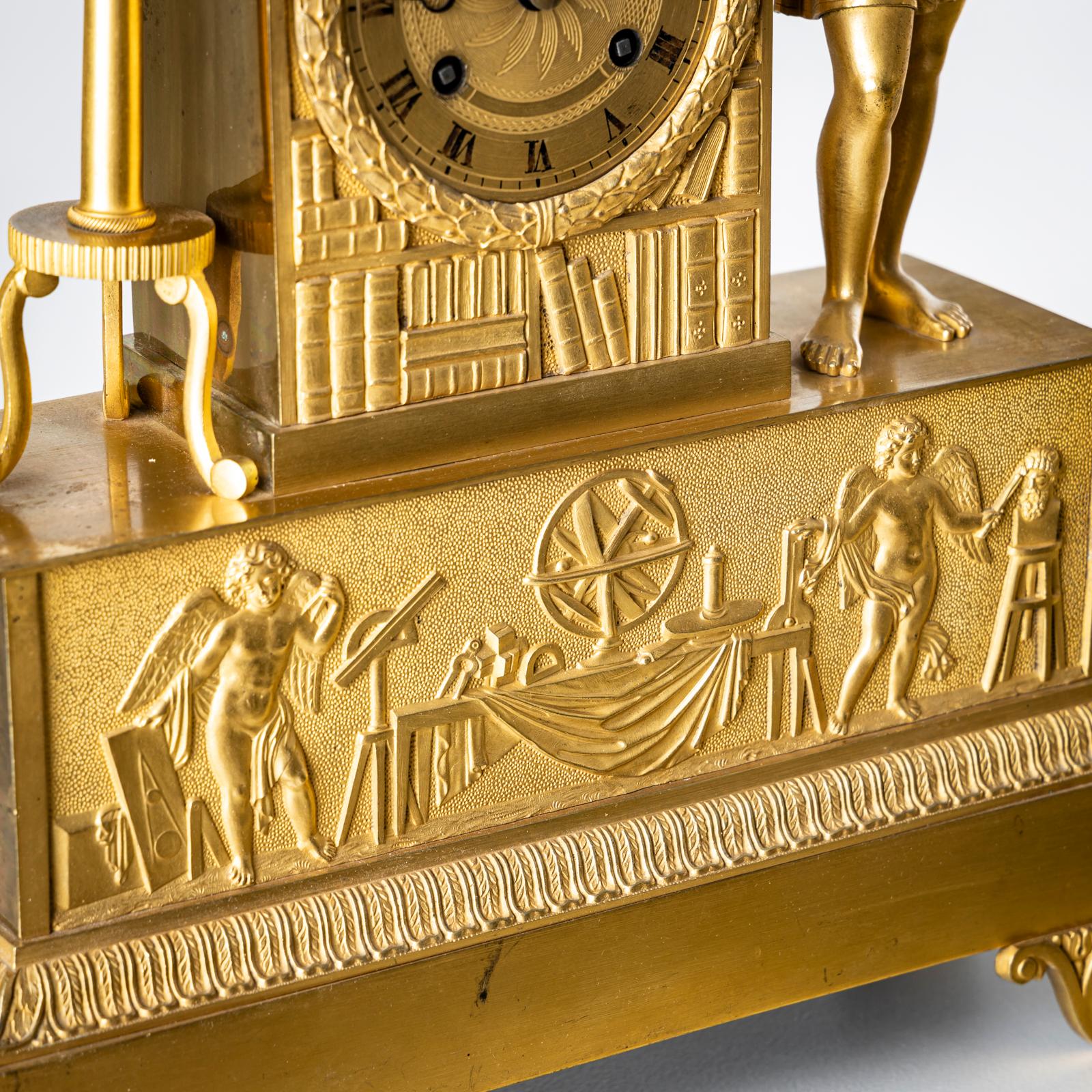 Mantel Clock, Allegory of the Sciences, France around 1830 For Sale 1