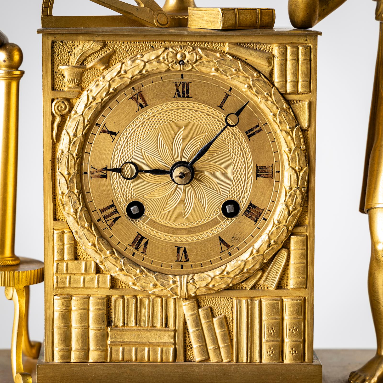 Mantel Clock, Allegory of the Sciences, France around 1830 For Sale 2