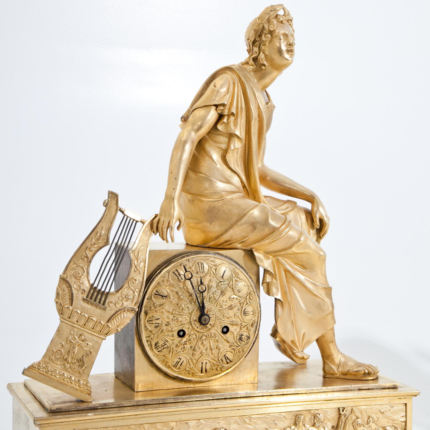 Gilt Mantel Clock, France First Quarter of the 19th Century