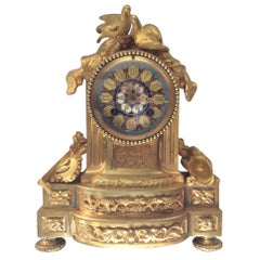 Mantel Clock Gilt Bronze