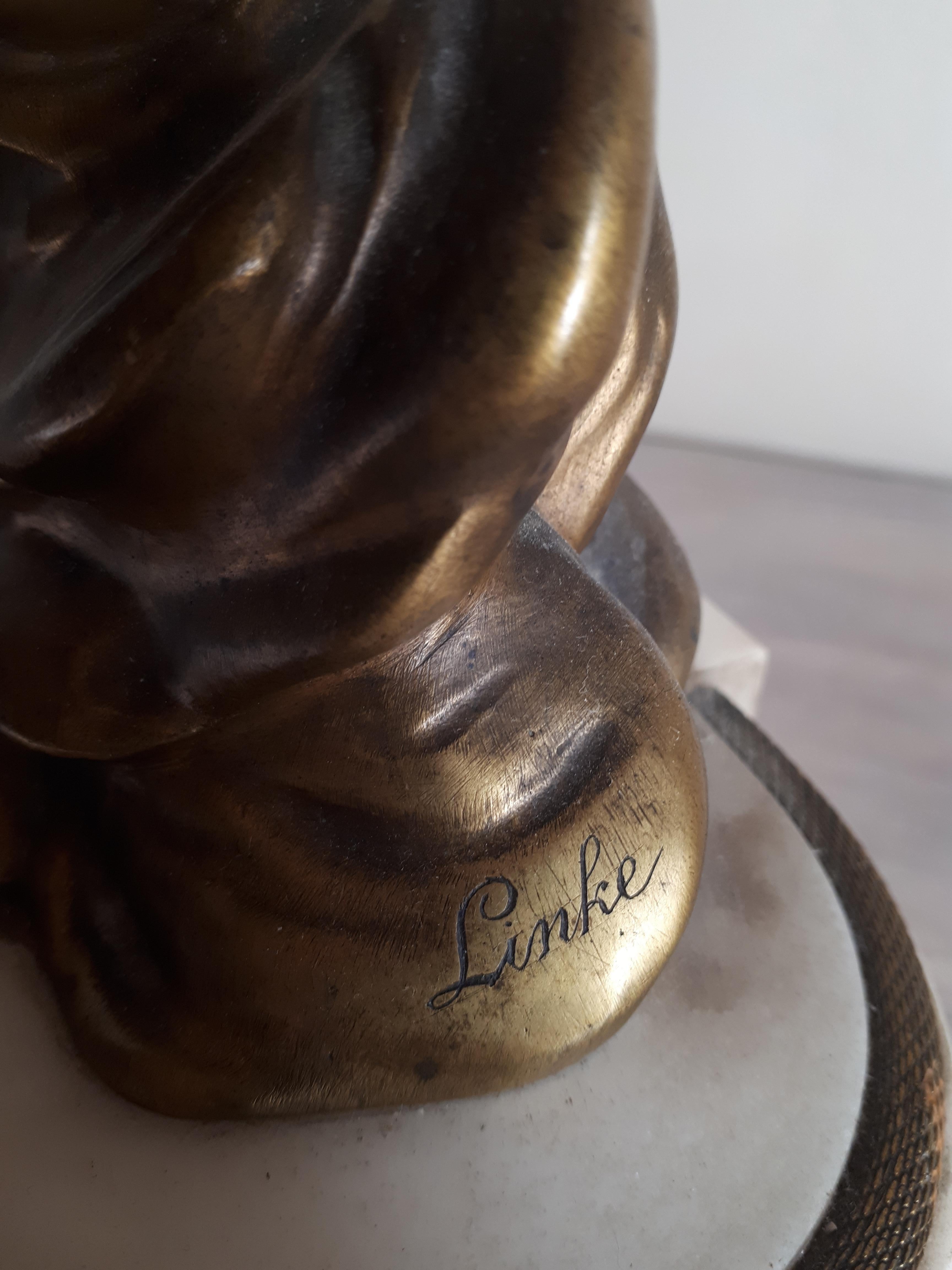 Pendule - balancier de François Linke en marbre et bronze doré en vente 1