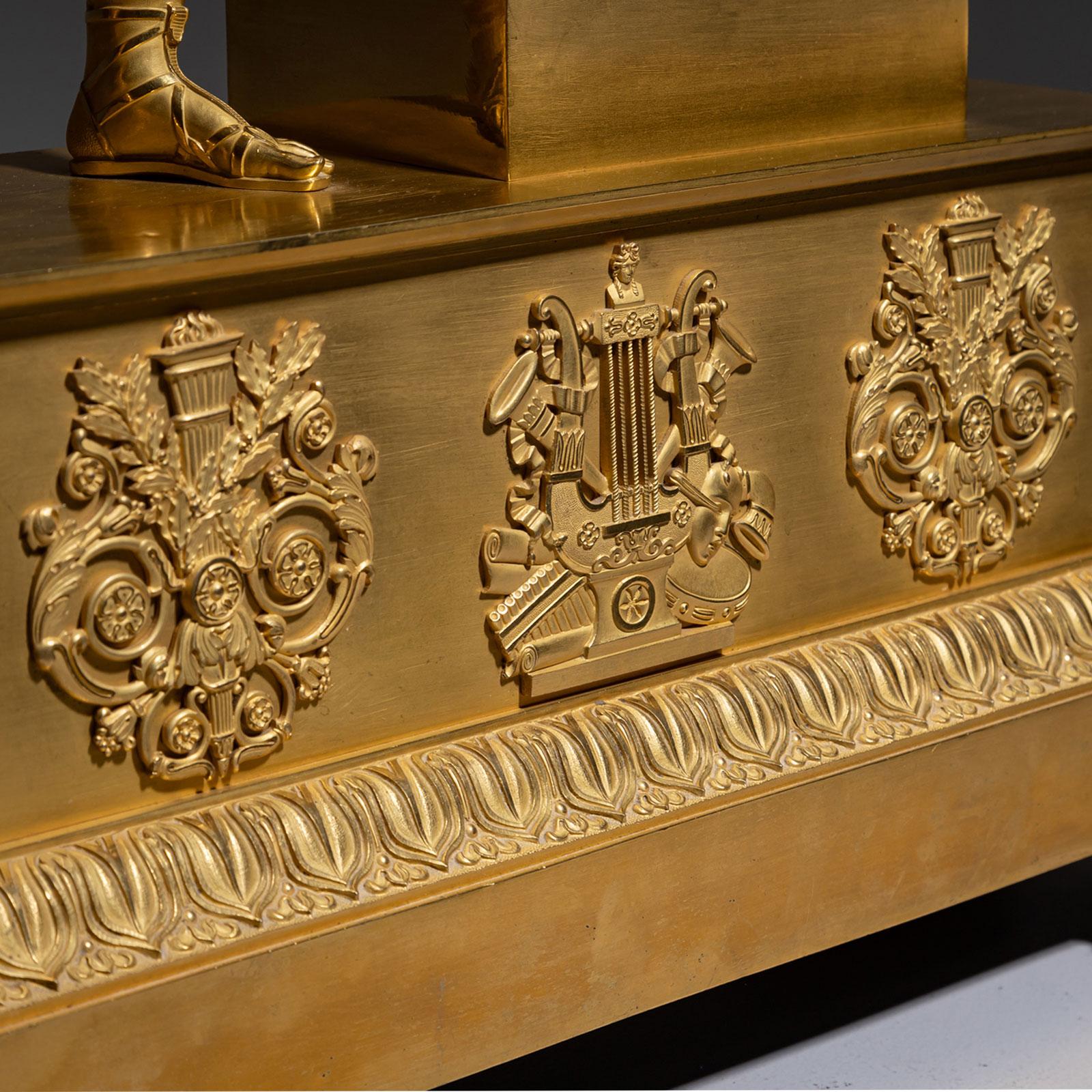Mantel Clock with Apollo, Early 19th Century For Sale 7