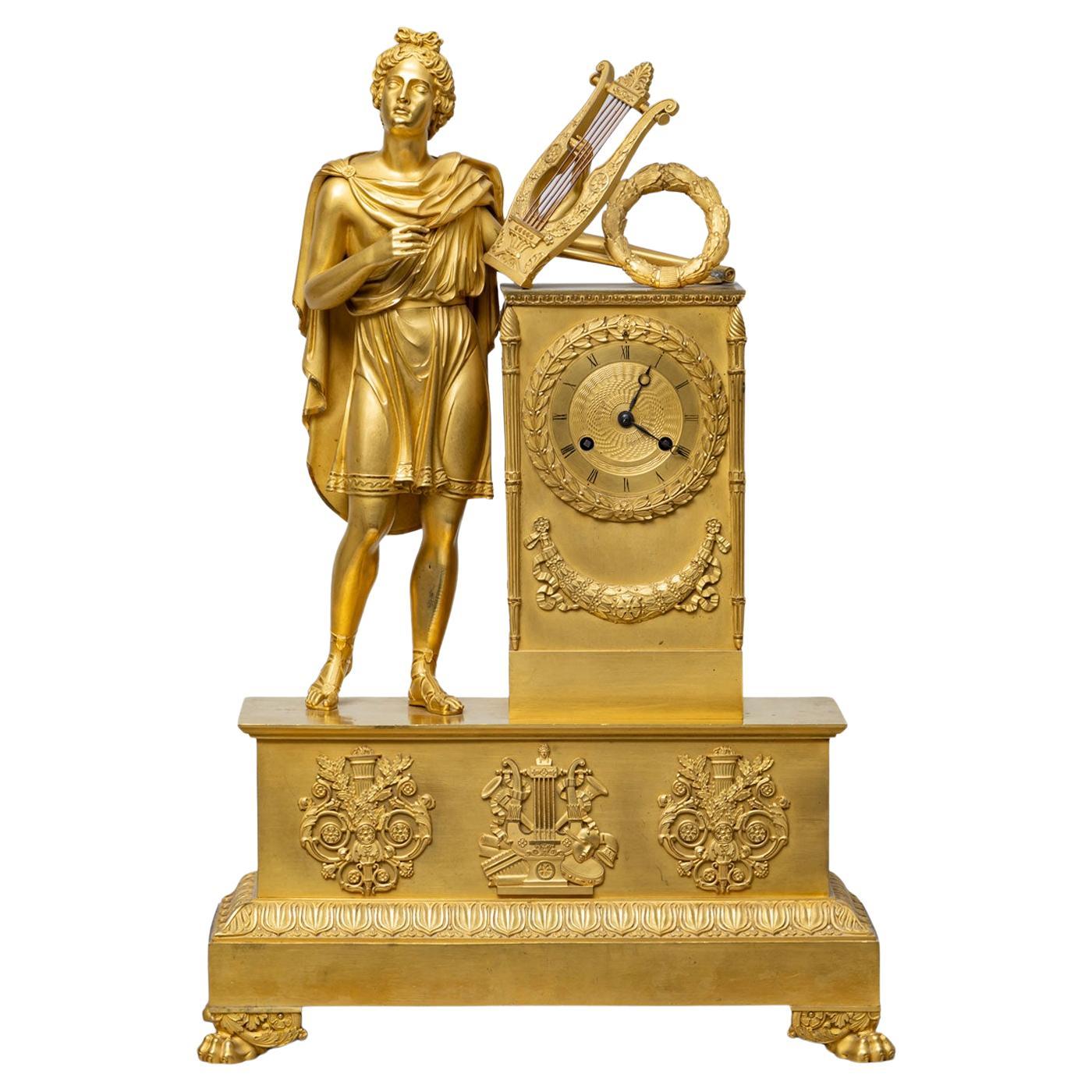 Mantel Clock with Apollo, Early 19th Century