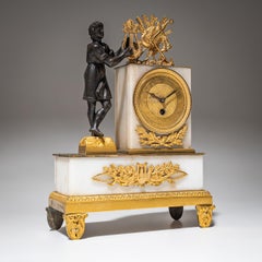 Mantel Clock with Orpheus Figure, 19th Century