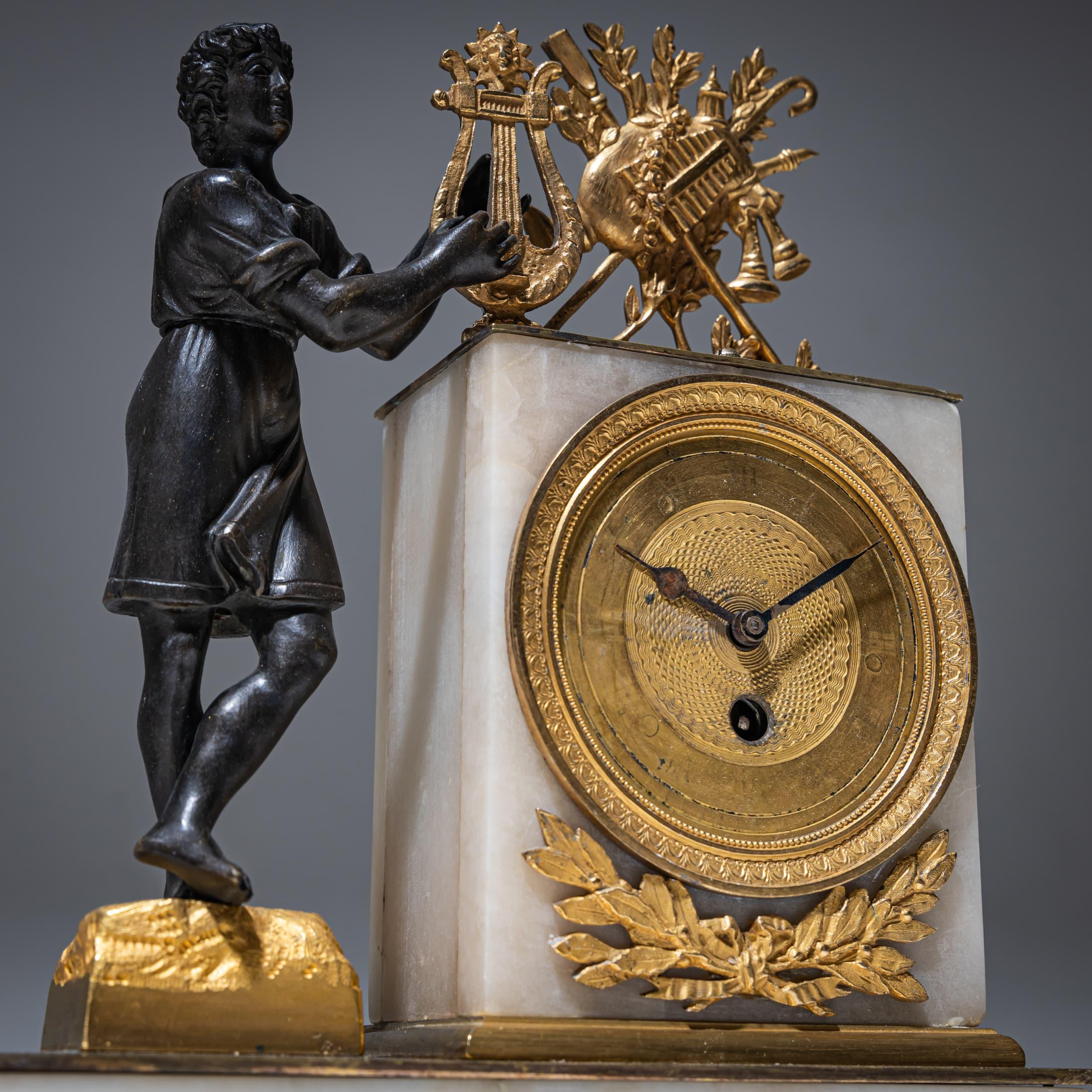 Mantel Clock with Orpheus Figure, 19th Century For Sale 2