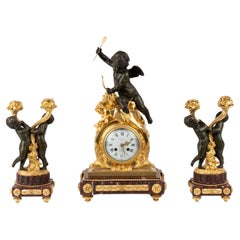 Antique Mantel Clocks from the 19th Century, Napoleon III Period.