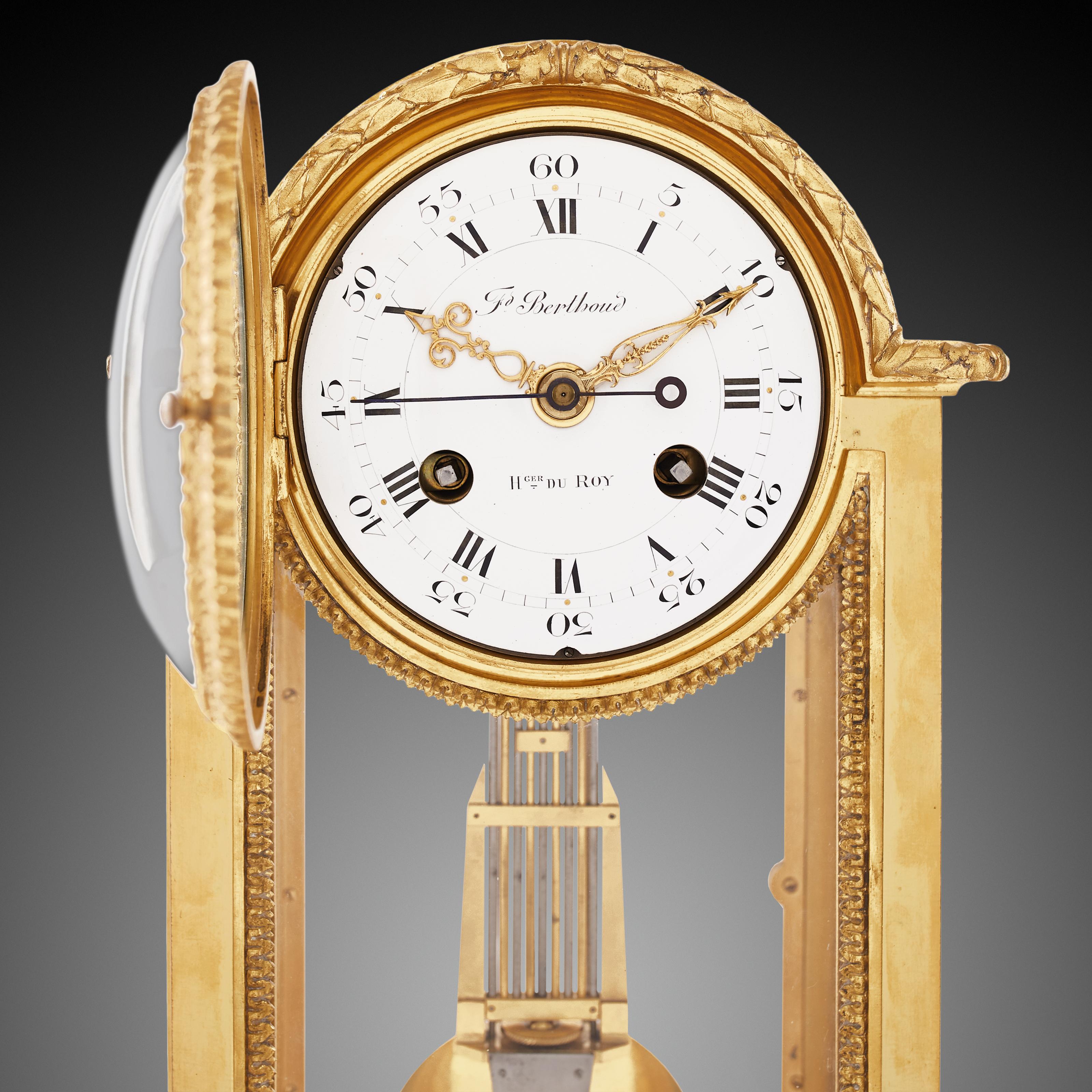 Bronze Mantel Regulatory Clock 18th Century Louis XVI For Sale