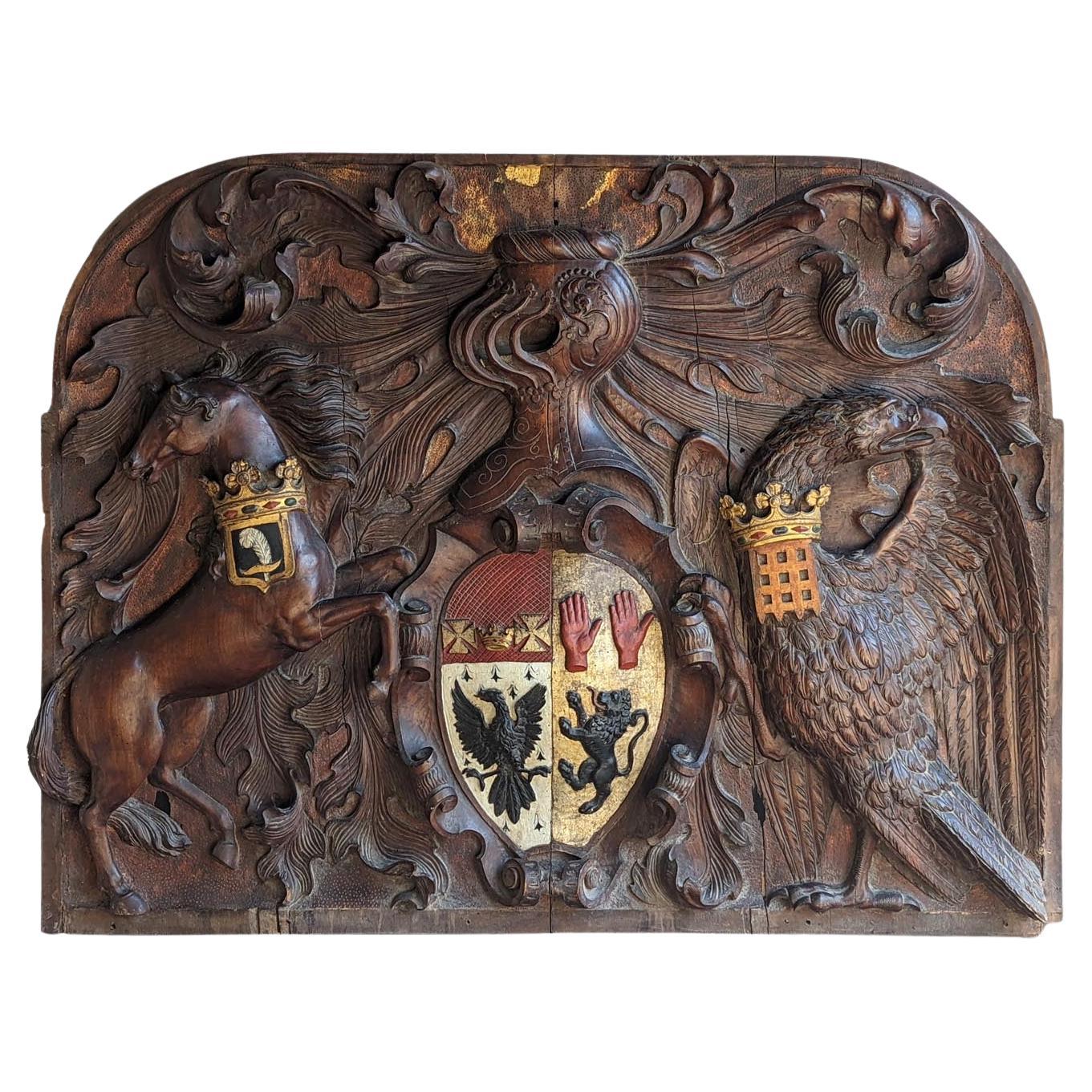 Sobremantel con escudo de Vansittart y Crosbie en venta