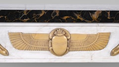 Mantelpiece Adorned with Egyptian-Inspired Motifs