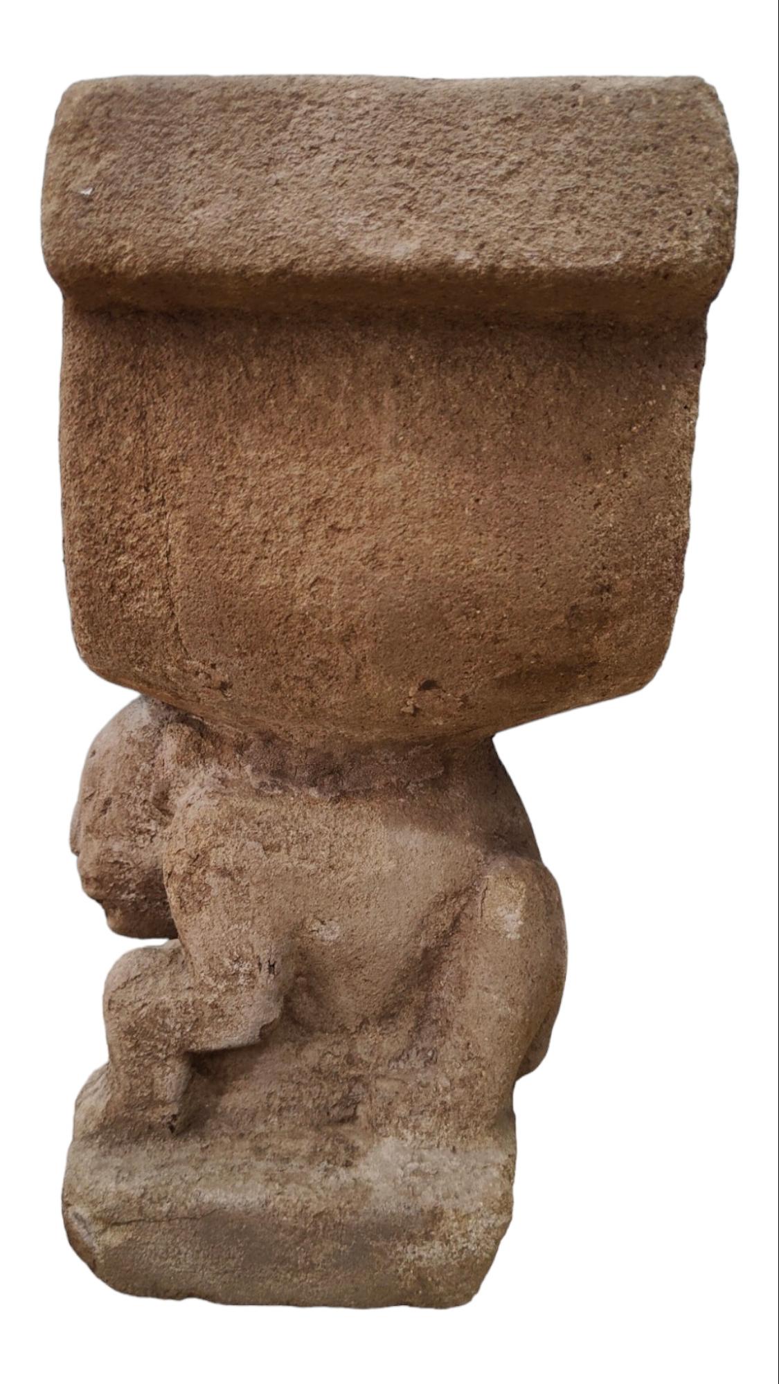 Manteña Chair of Power Cachique of Prehispanic Ecuador 900 AD For Sale 5