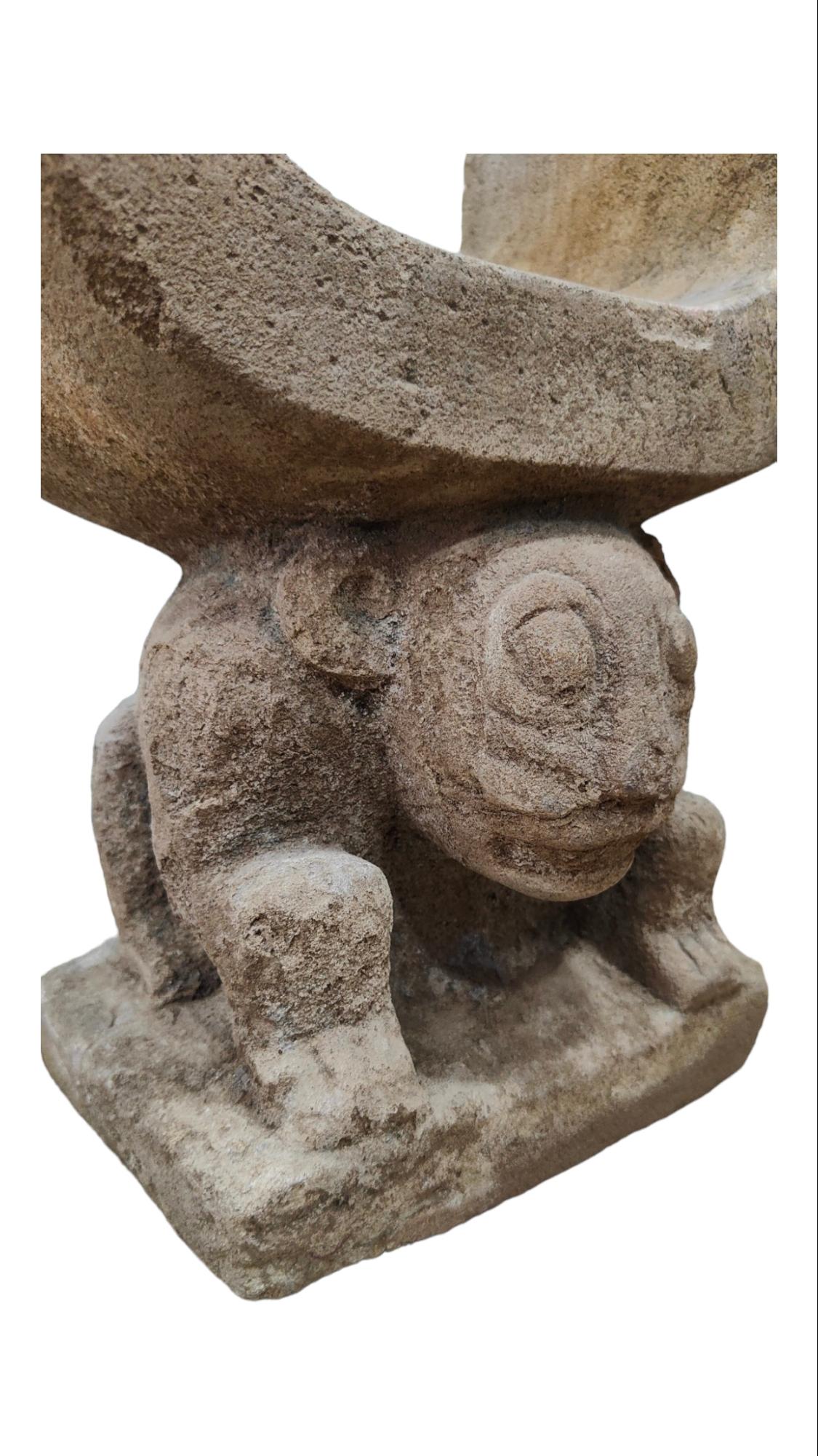 Manteña Chair of Power Cachique of Prehispanic Ecuador 900 AD For Sale 11
