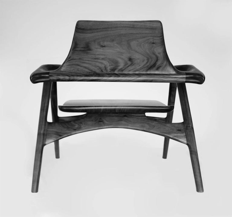 Mantis Chair in Walnut Wood, HandSculpted Chair by Kokora For Sale at